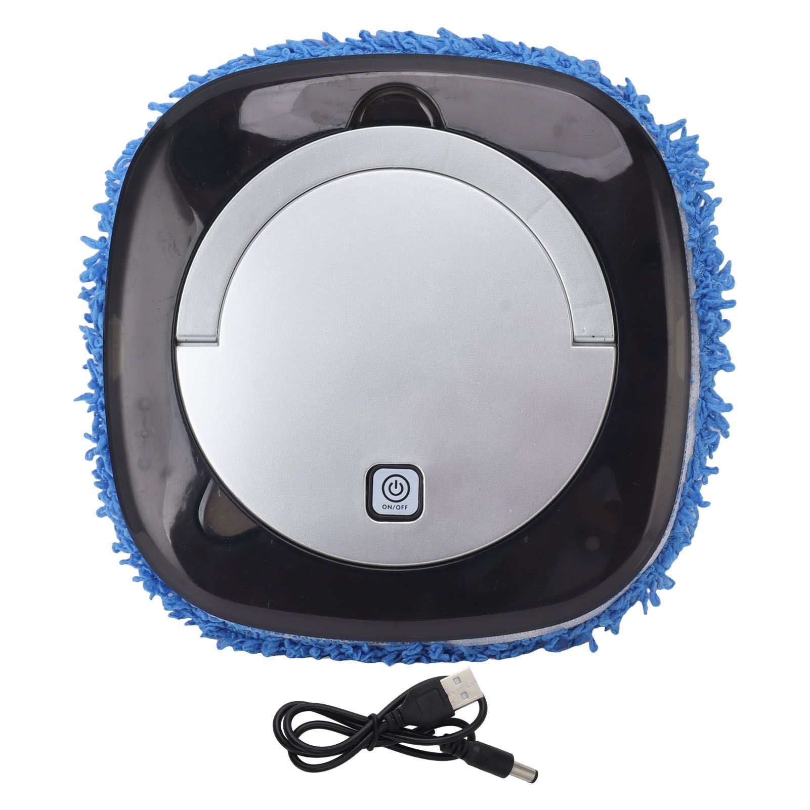 Automatic Floor Mopping Robot Mopping Robot with Water Tank Vacuum and Mop Cleaning Robot Silver - Image 1