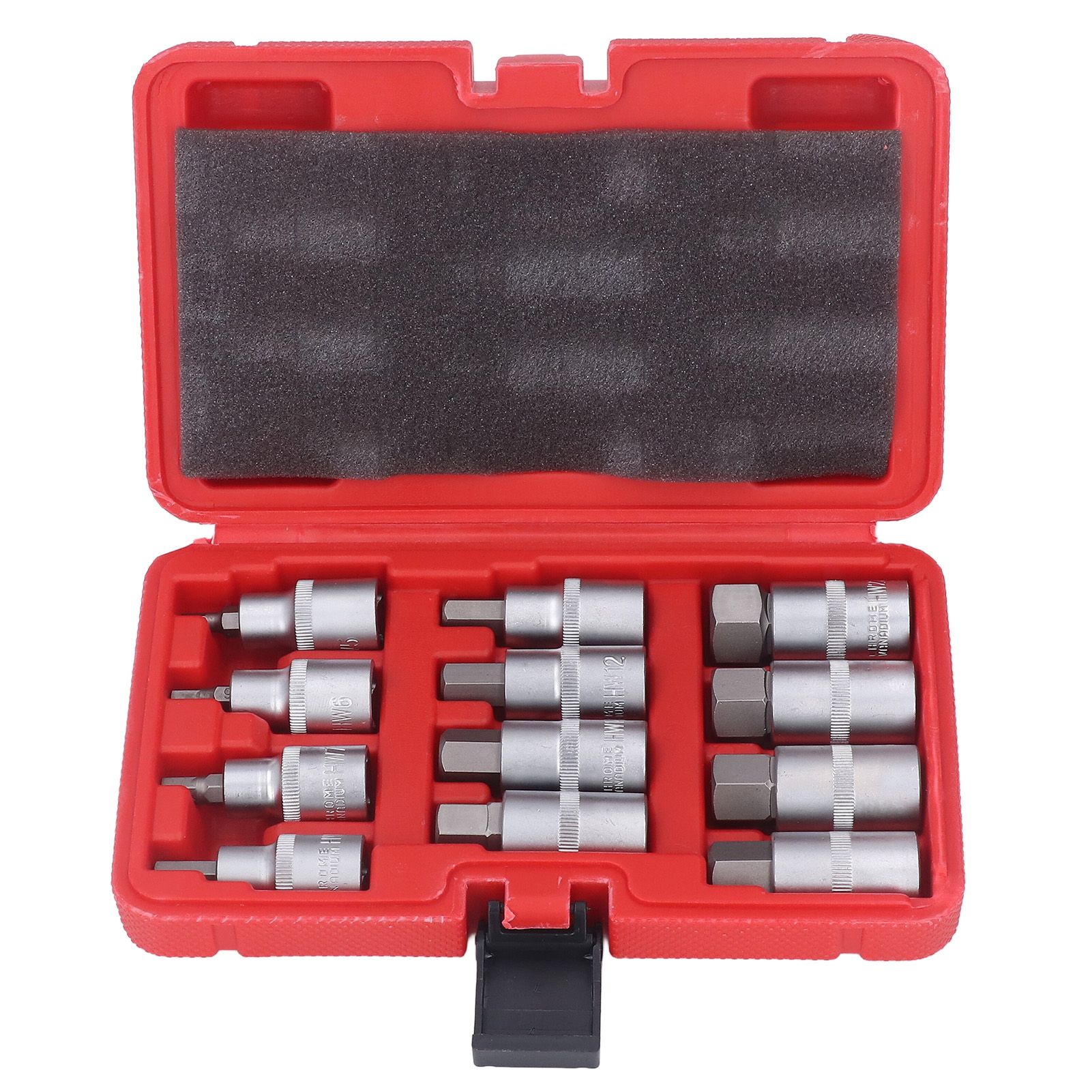12PCS Drive Socket Set Steel High Hardness Wear Resistant 1/2in Drive Master Impact Socket Set for Auto Repair - Image 1
