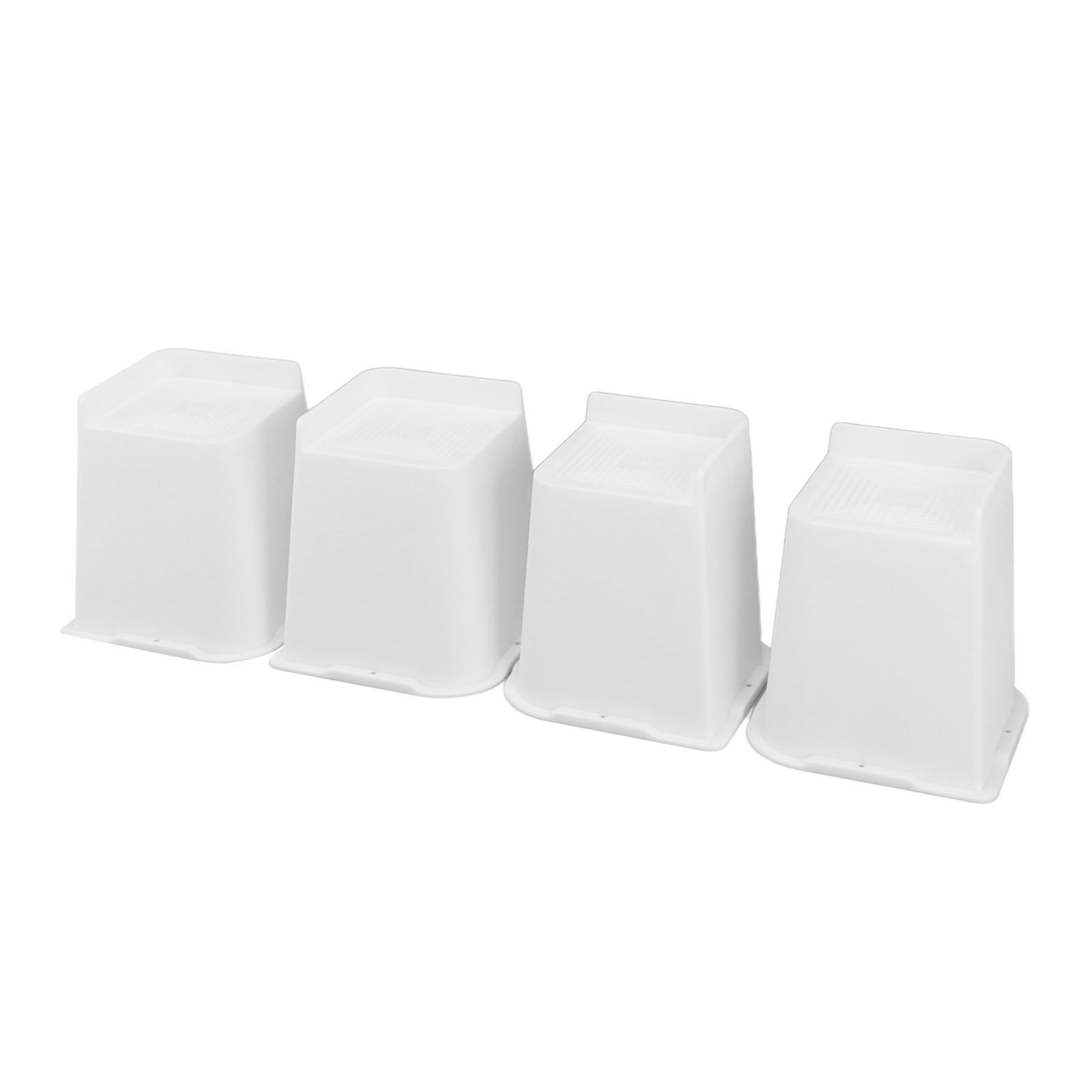 4 Pcs Furniture Risers 6 Inch Raise Trapezoid L Shape Top Anti Slip Bed Sofa Risers Furniture Leg Extender - Image 2