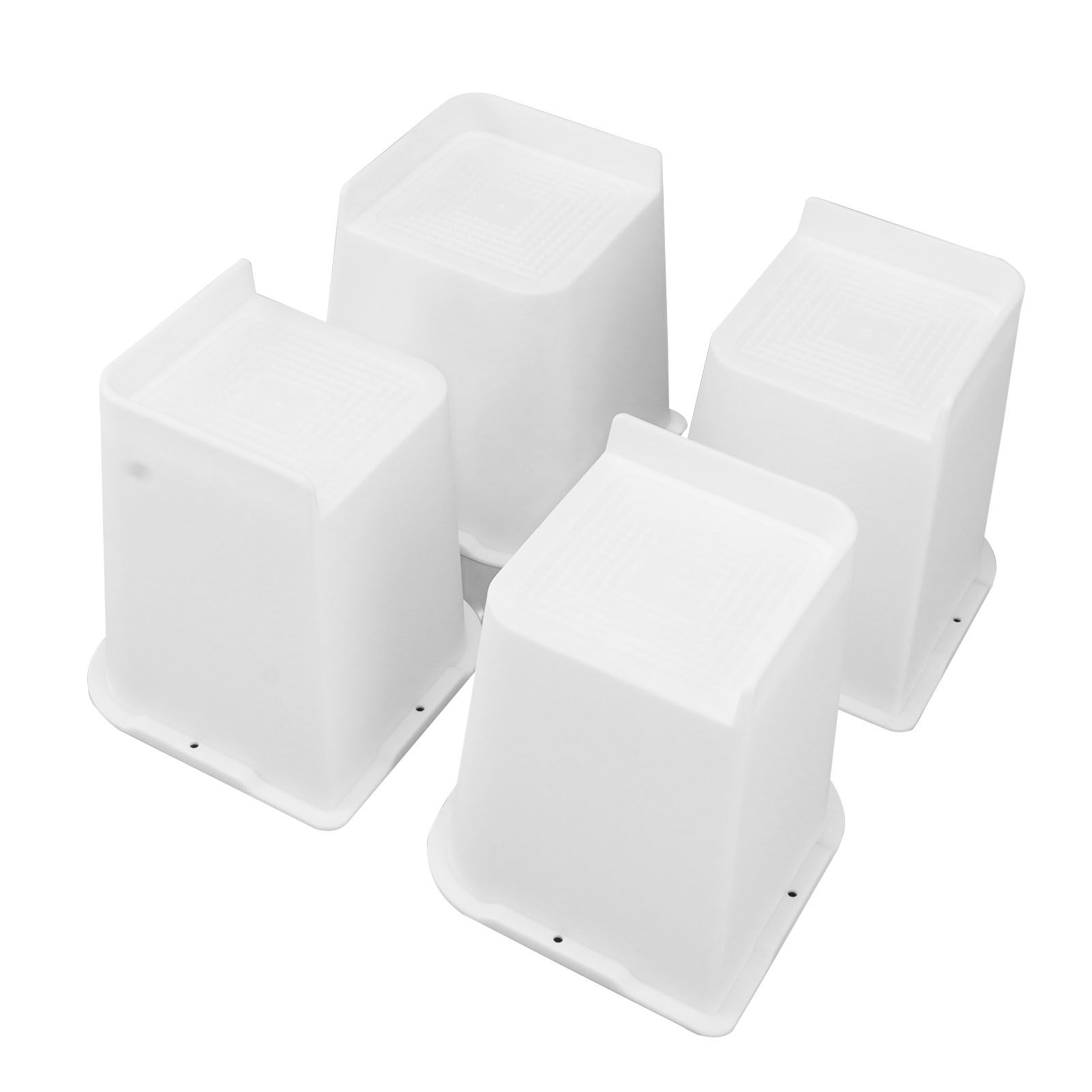 4 Pcs Furniture Risers 6 Inch Raise Trapezoid L Shape Top Anti Slip Bed Sofa Risers Furniture Leg Extender - Image 5