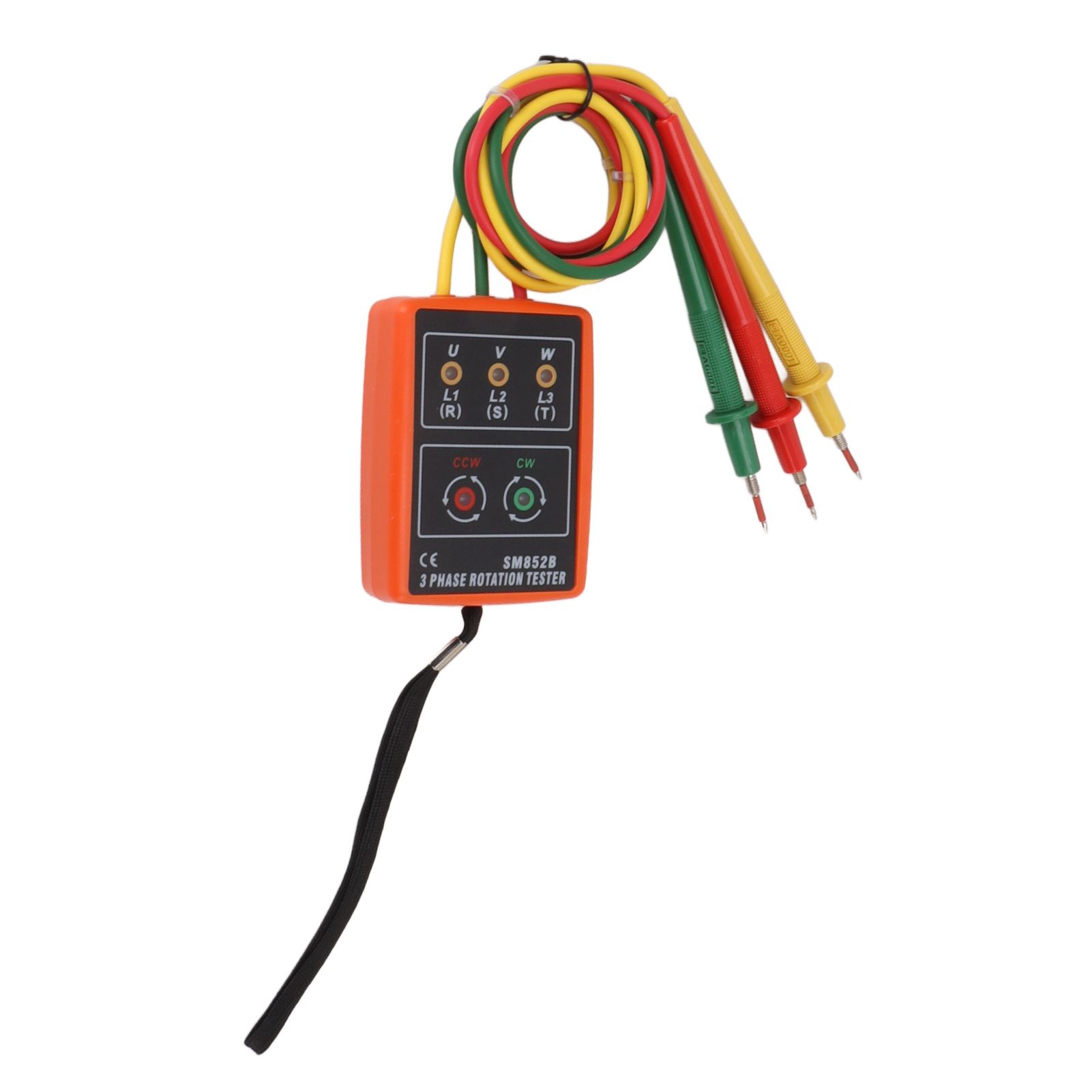 60V‑600V Three Phase Sequence Meter High Efficiency AC Phase Rotation Tester with LED Indicator Detector - Image 3