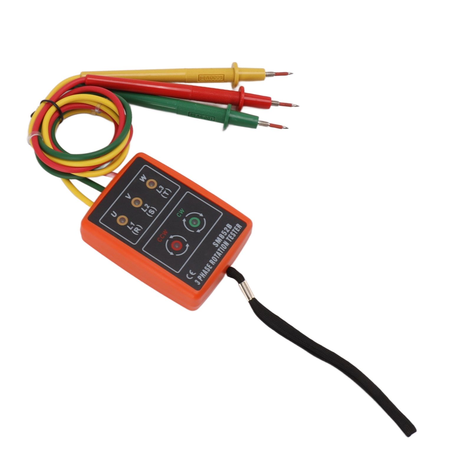 60V‑600V Three Phase Sequence Meter High Efficiency AC Phase Rotation Tester with LED Indicator Detector - Image 5
