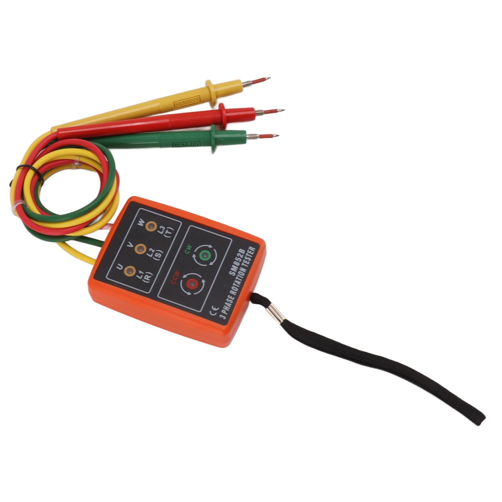 60V‑600V Three Phase Sequence Meter High Efficiency AC Phase Rotation Tester with LED Indicator Detector - Image 6