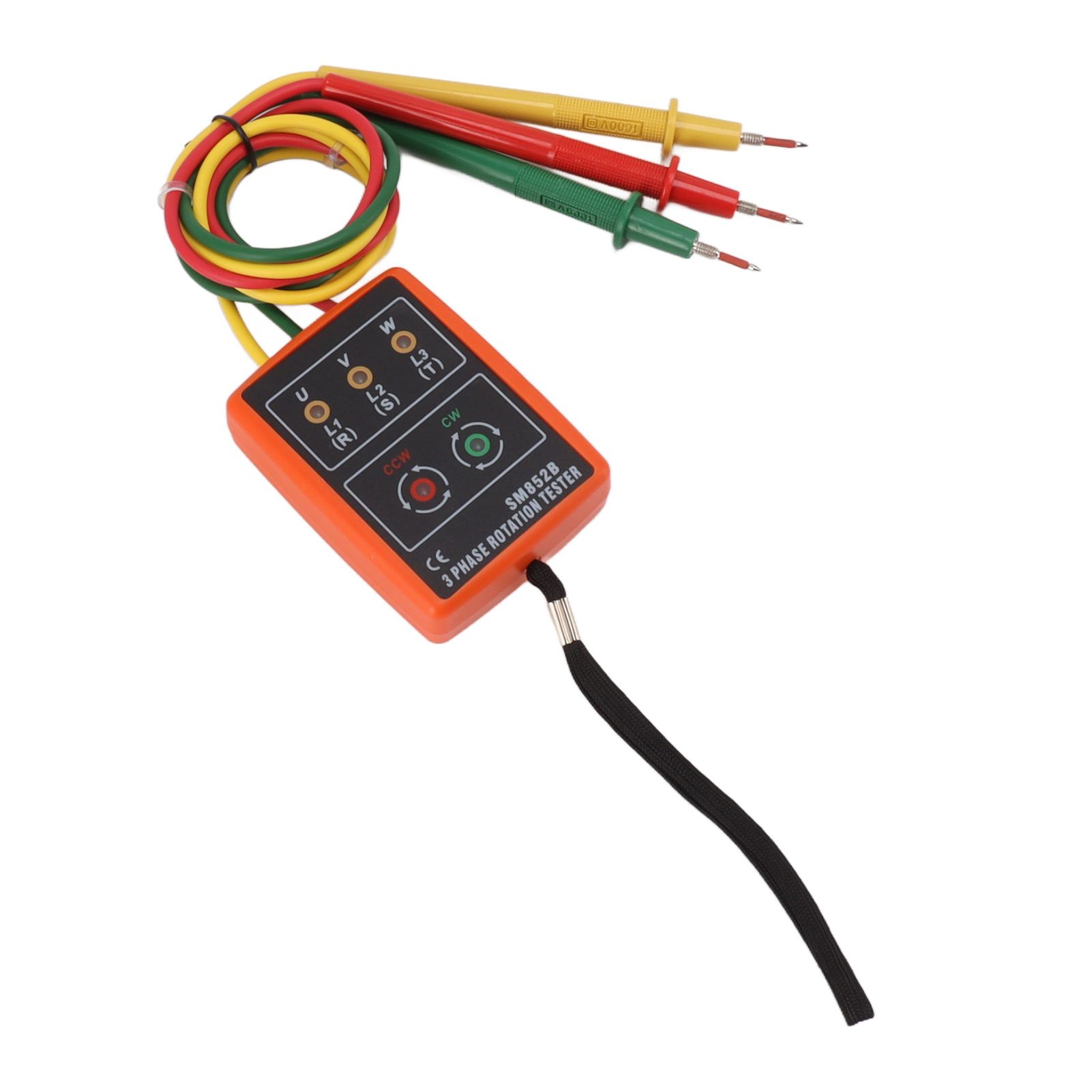 60V‑600V Three Phase Sequence Meter High Efficiency AC Phase Rotation Tester with LED Indicator Detector - Image 8
