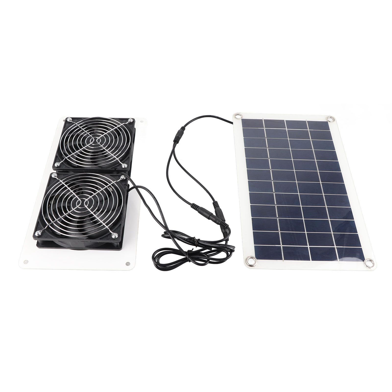 10W 18V Solar Powered Dual Fan Kit Waterproof Portable Solar Exhaust Fan for Chicken Coops Greenhouses Pet Houses - Image 1