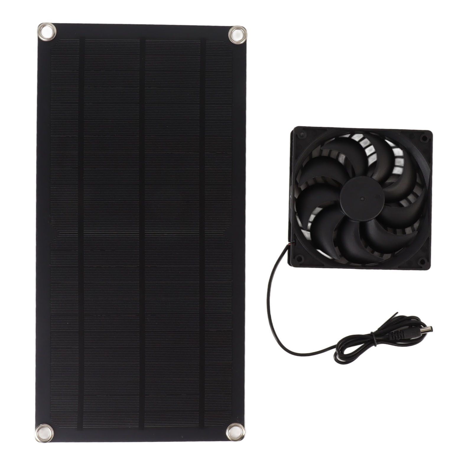 Solar Powered Fan Portable Monocrystalline Silicon 10W IP65 Waterproof Exhaust Fan for RV 18V - Image 1