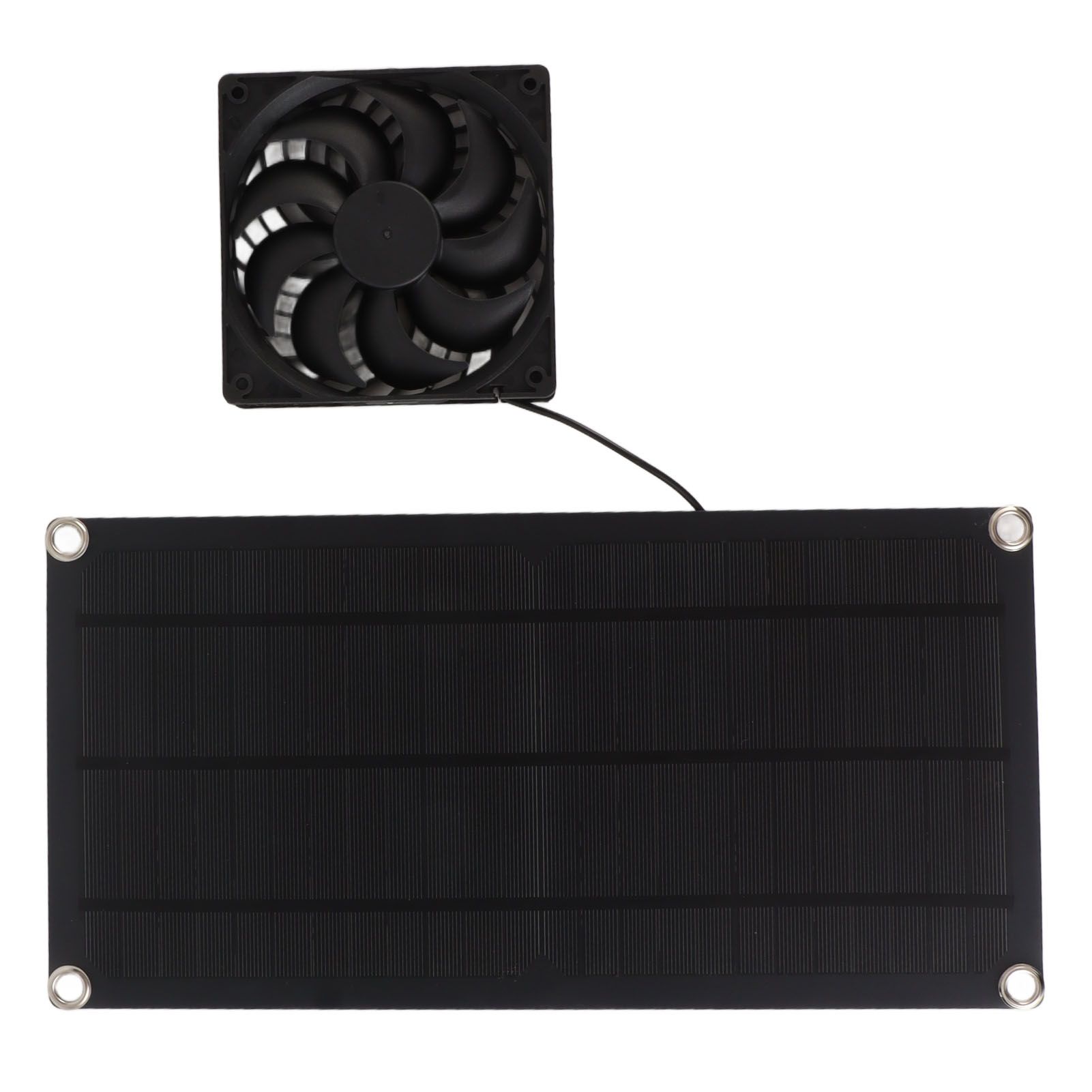 Solar Powered Fan Portable Monocrystalline Silicon 10W IP65 Waterproof Exhaust Fan for RV 18V - Image 2