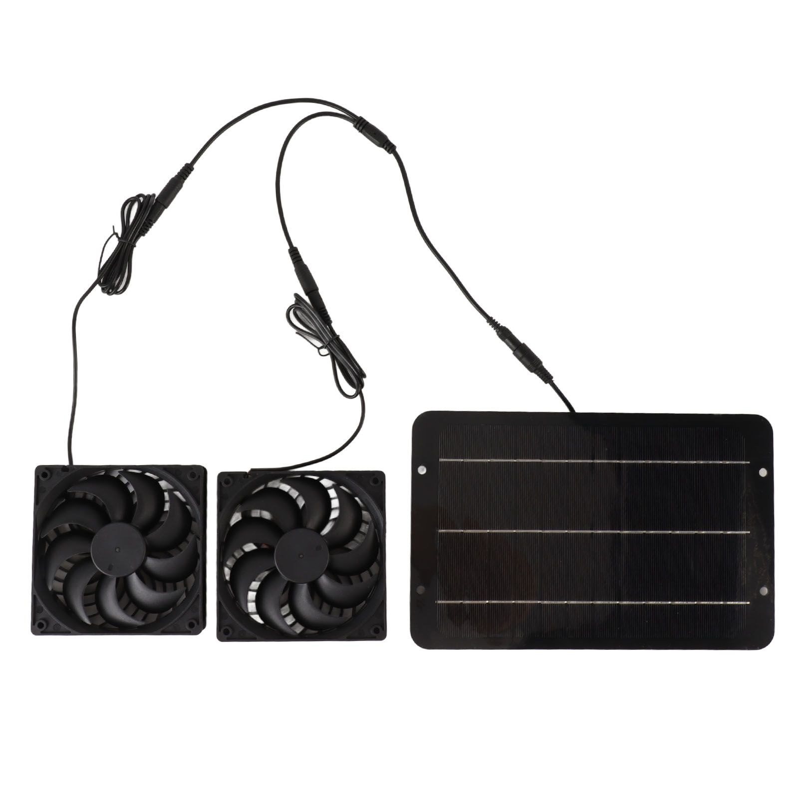 Solar Powered Fan Kit Waterproof Portable 10W 12V for Chicken Coop Greenhouse Dog House Shed Exhaust Cooling Ventilation - Image 1