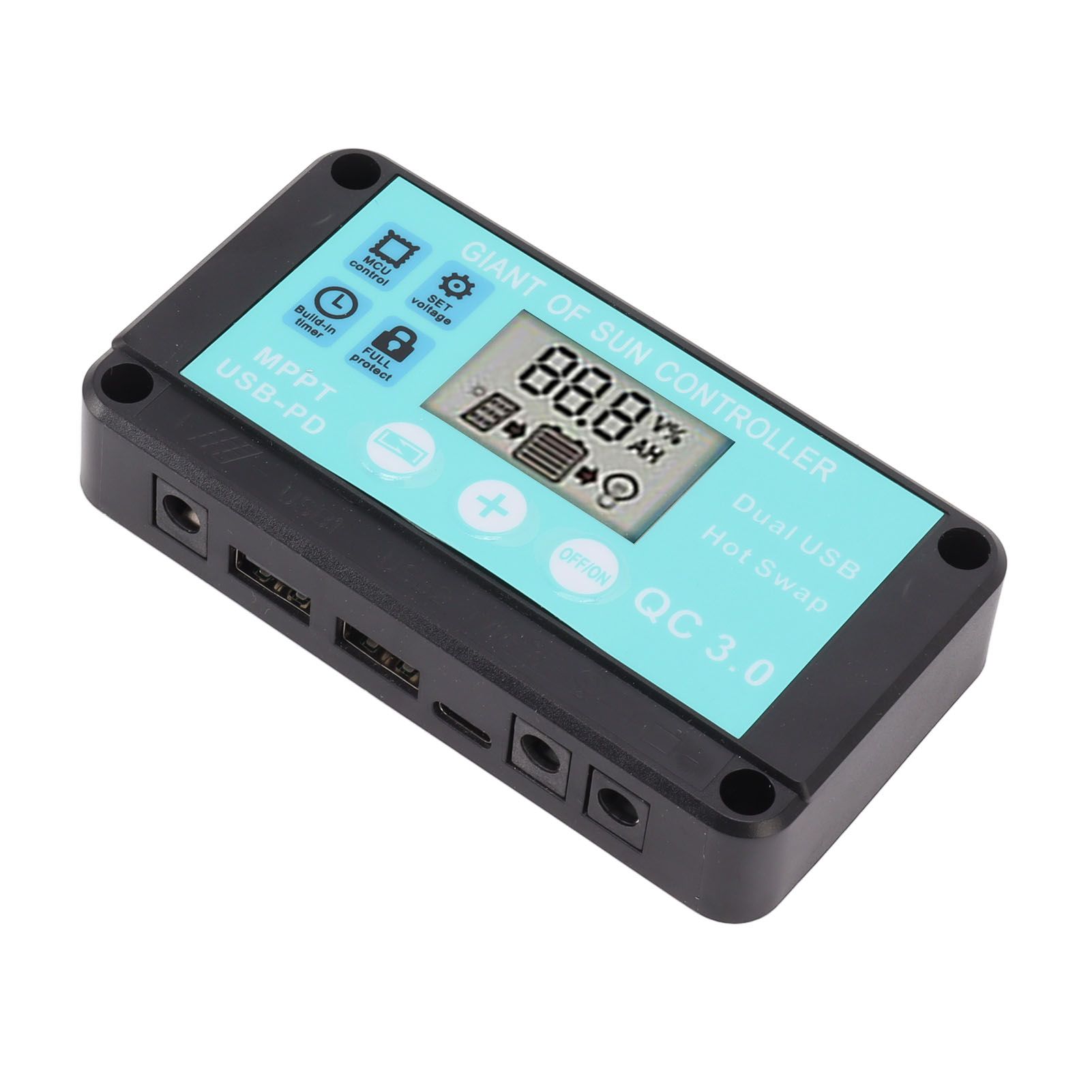 Solar Charge Controller Dual USB Output Fast Charging Solar Panel Regulator 12V/24V for Household Industry 80A - Image 3