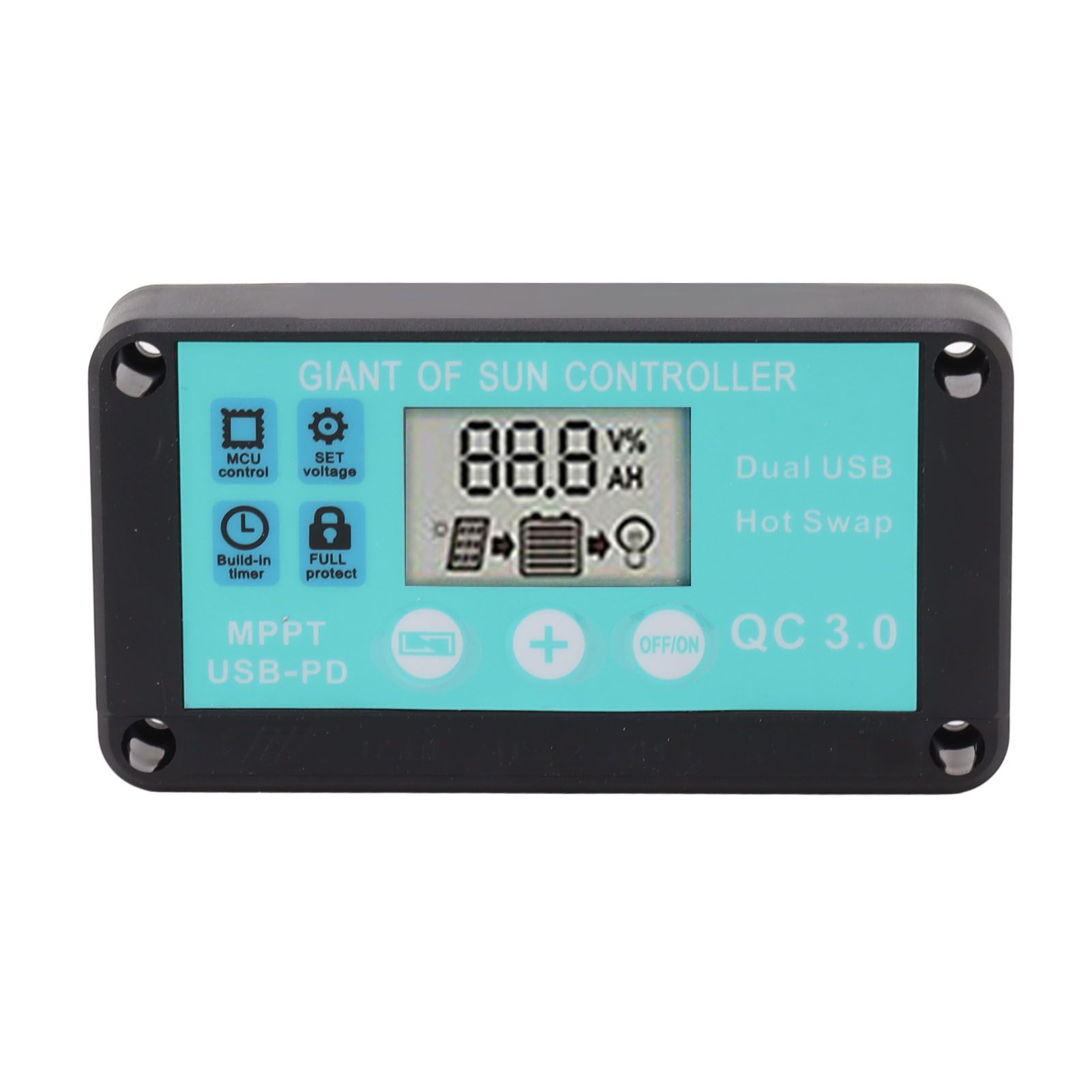 Solar Charge Controller Dual USB Output Fast Charging Solar Panel Regulator 12V/24V for Household Industry 100A - Image 1
