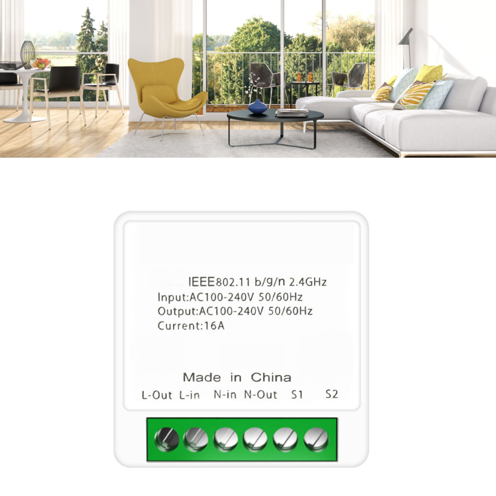 Smart Light Switch PCV WiFi APP Remote Control DIY On and Off Switch for Tuya 16A White - Image 6