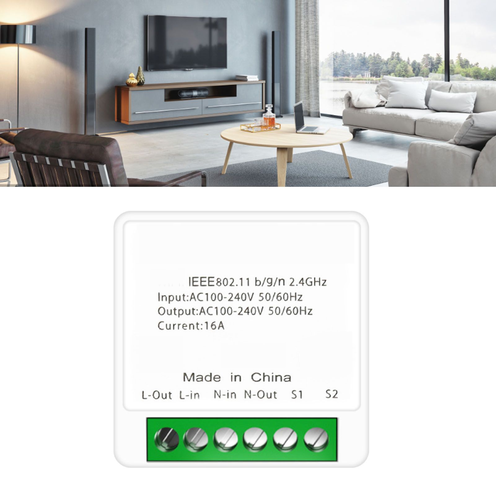 Smart Light Switch PCV WiFi APP Remote Control DIY On and Off Switch for Tuya 16A White - Image 7