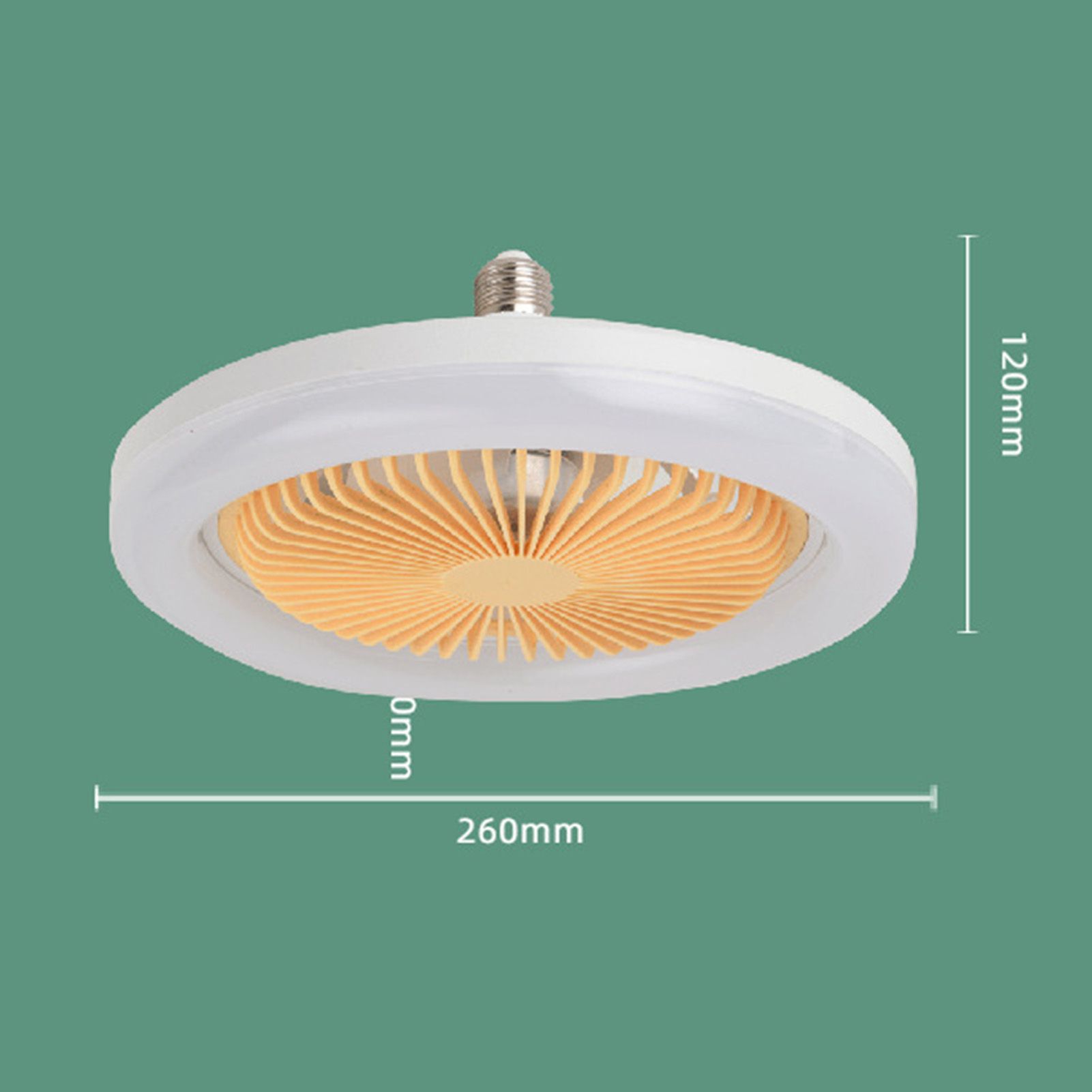 Ceiling Fan Light 30W ABS Housing 9.8in 2 in 1 White E27 LED Mini Lighting Ceiling Fan for Living Room - Image 1