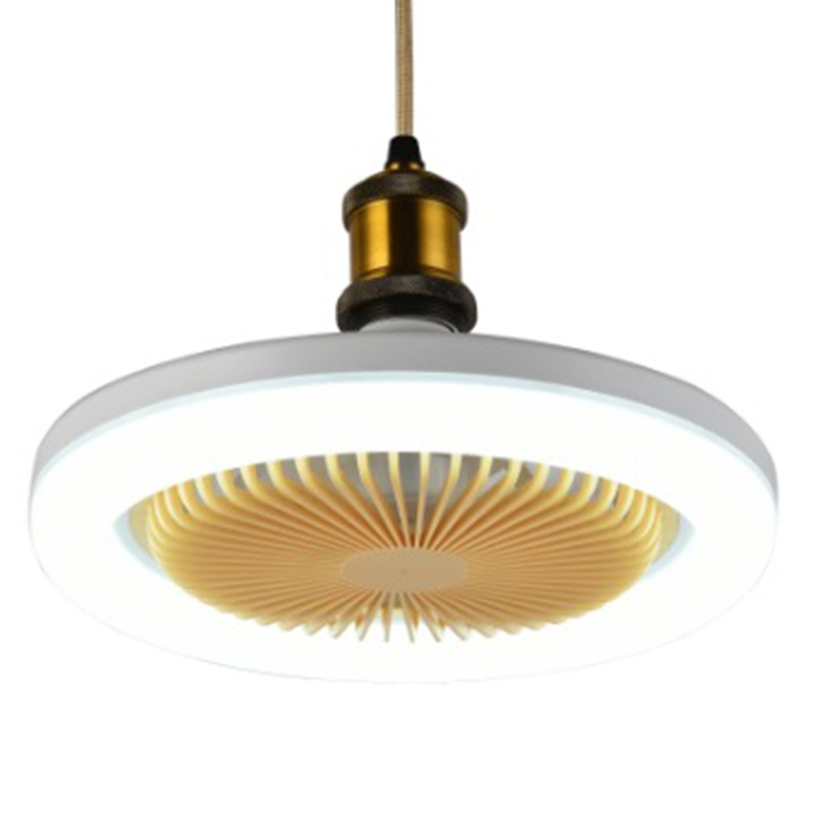 Ceiling Fan Light 30W ABS Housing 9.8in 2 in 1 White E27 LED Mini Lighting Ceiling Fan for Living Room - Image 5