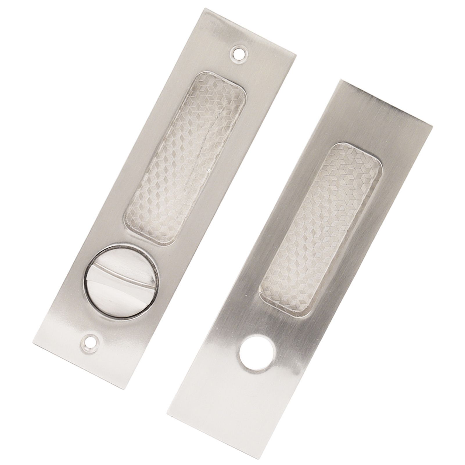 Sliding Door Mortise Lock with 2 Keys Zinc Alloy Invisible Recessed Handle Latch Pocket for Wood Furniture Hardware Brushed Nickel - Image 2