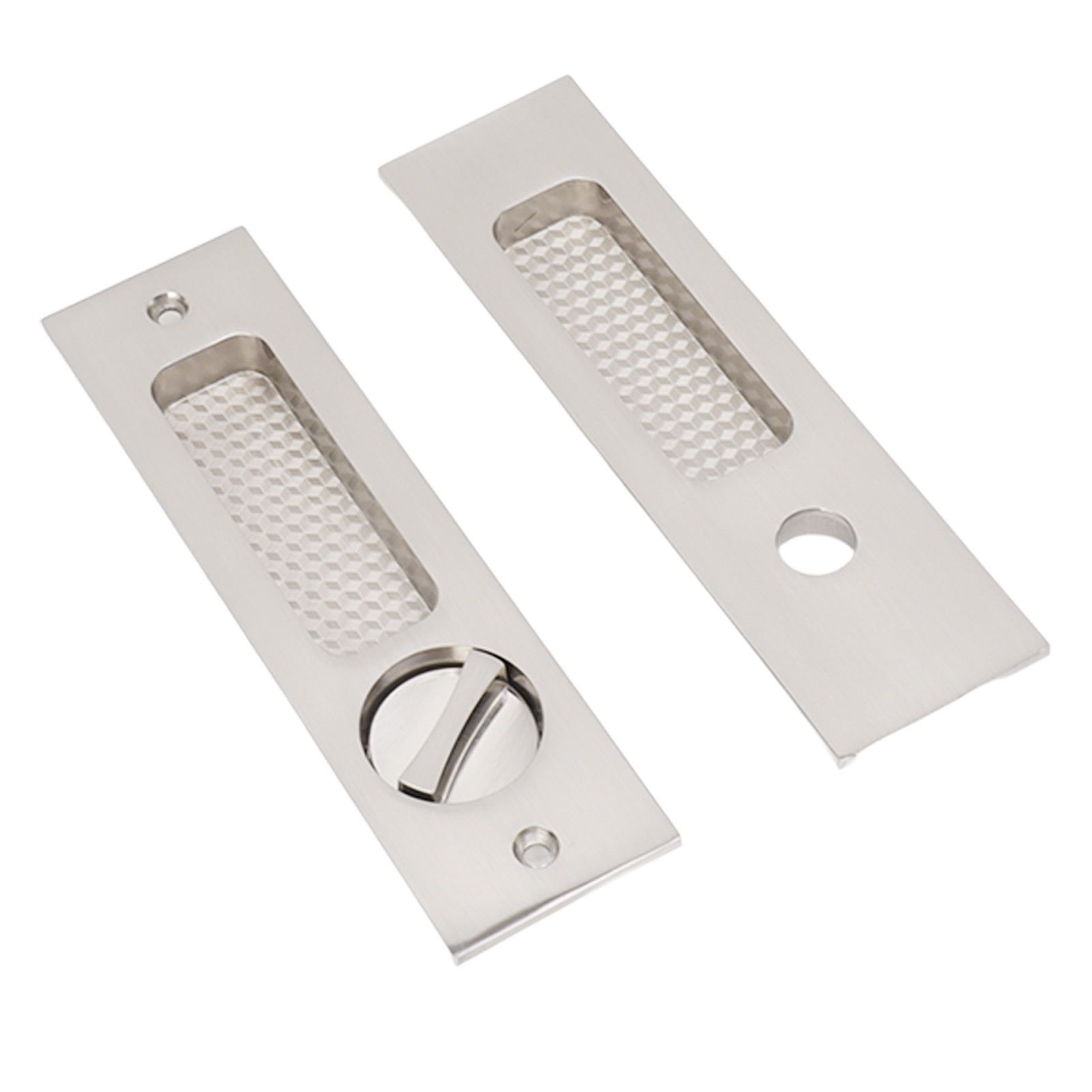Sliding Door Mortise Lock with 2 Keys Zinc Alloy Invisible Recessed Handle Latch Pocket for Wood Furniture Hardware Brushed Nickel - Image 7