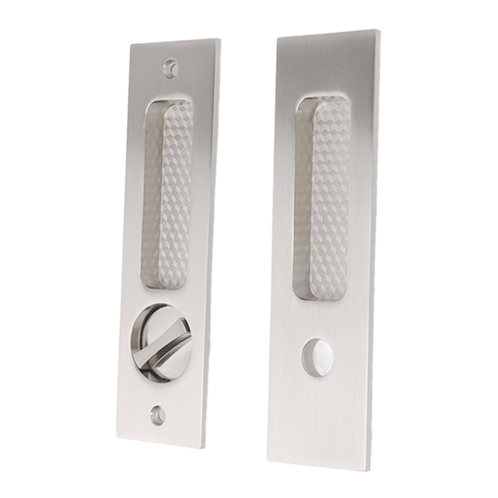 Sliding Door Mortise Lock with 2 Keys Zinc Alloy Invisible Recessed Handle Latch Pocket for Wood Furniture Hardware Brushed Nickel - Image 8