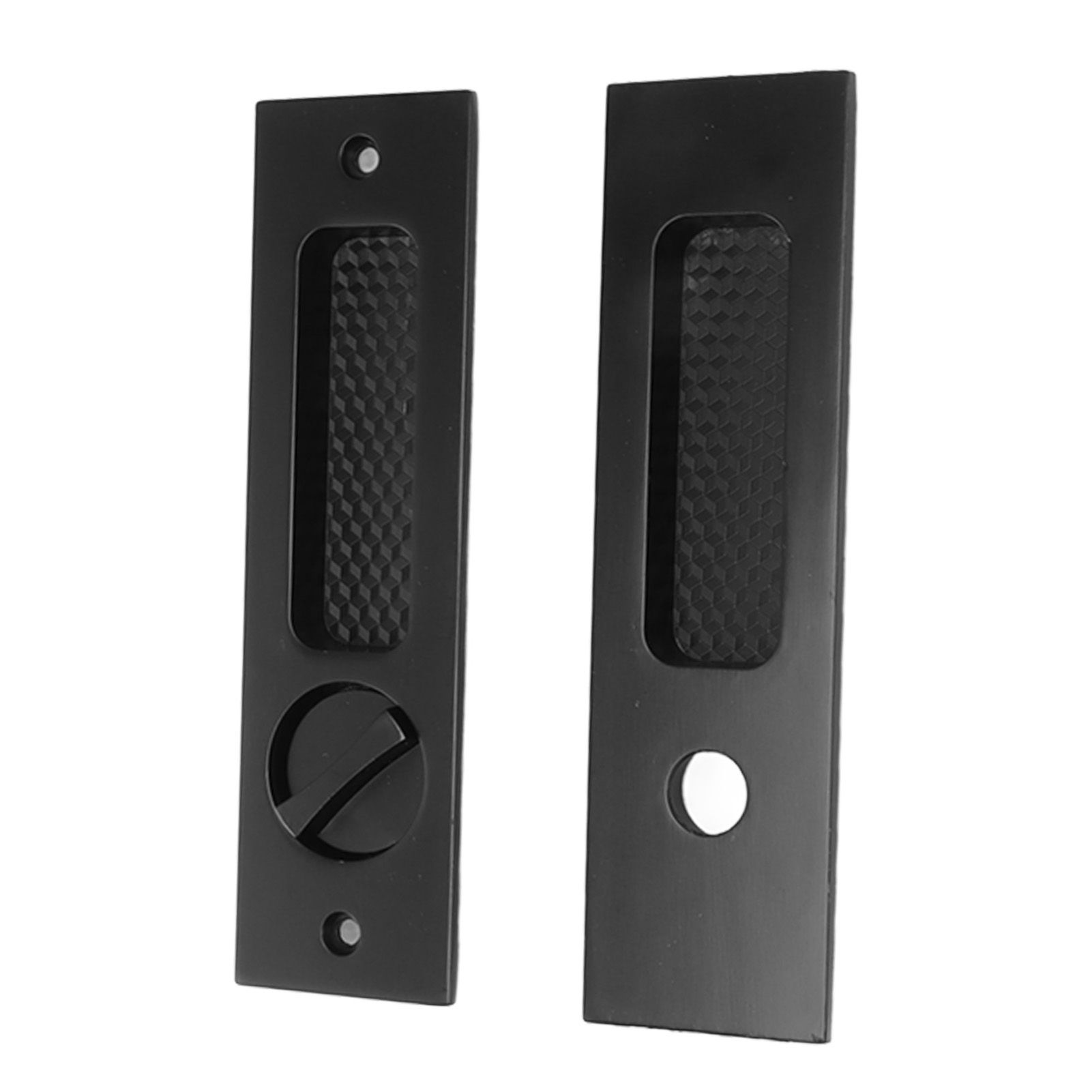 Sliding Door Mortise Lock with 2 Keys Zinc Alloy Invisible Recessed Handle Latch Pocket for Wood Furniture Hardware Black - Image 2