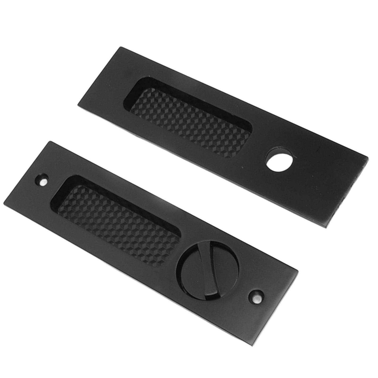 Sliding Door Mortise Lock with 2 Keys Zinc Alloy Invisible Recessed Handle Latch Pocket for Wood Furniture Hardware Black - Image 4