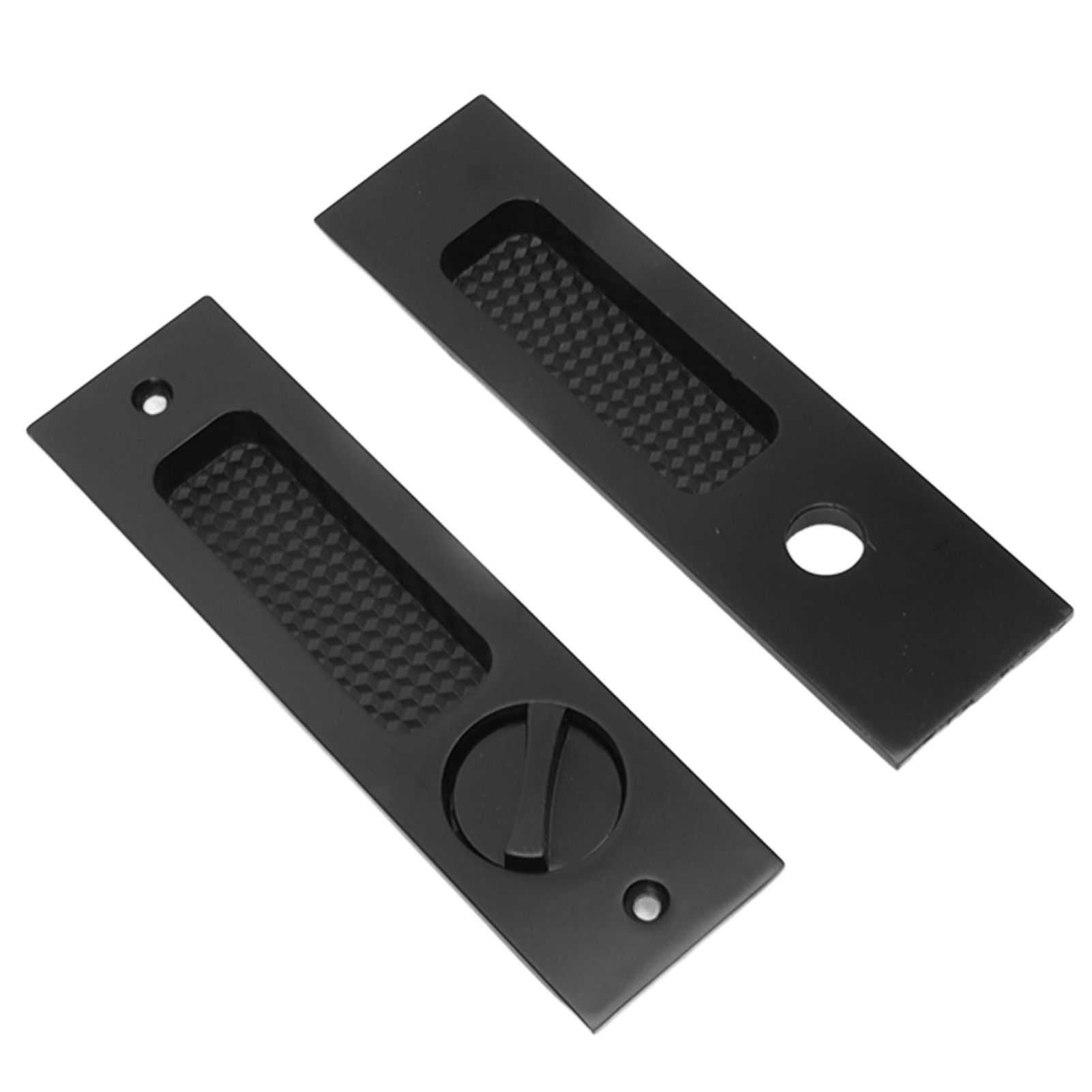 Sliding Door Mortise Lock with 2 Keys Zinc Alloy Invisible Recessed Handle Latch Pocket for Wood Furniture Hardware Black - Image 5