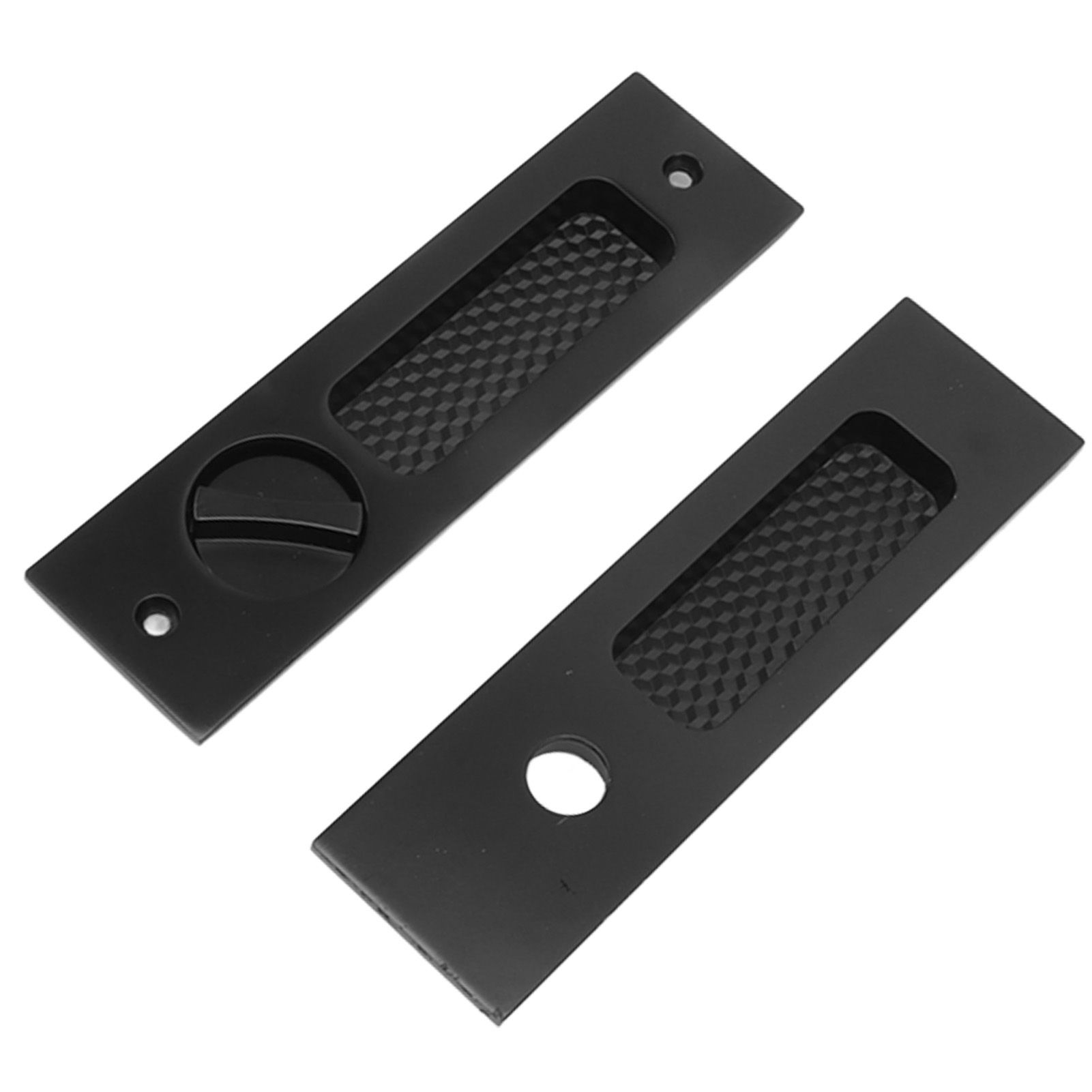 Sliding Door Mortise Lock with 2 Keys Zinc Alloy Invisible Recessed Handle Latch Pocket for Wood Furniture Hardware Black - Image 6