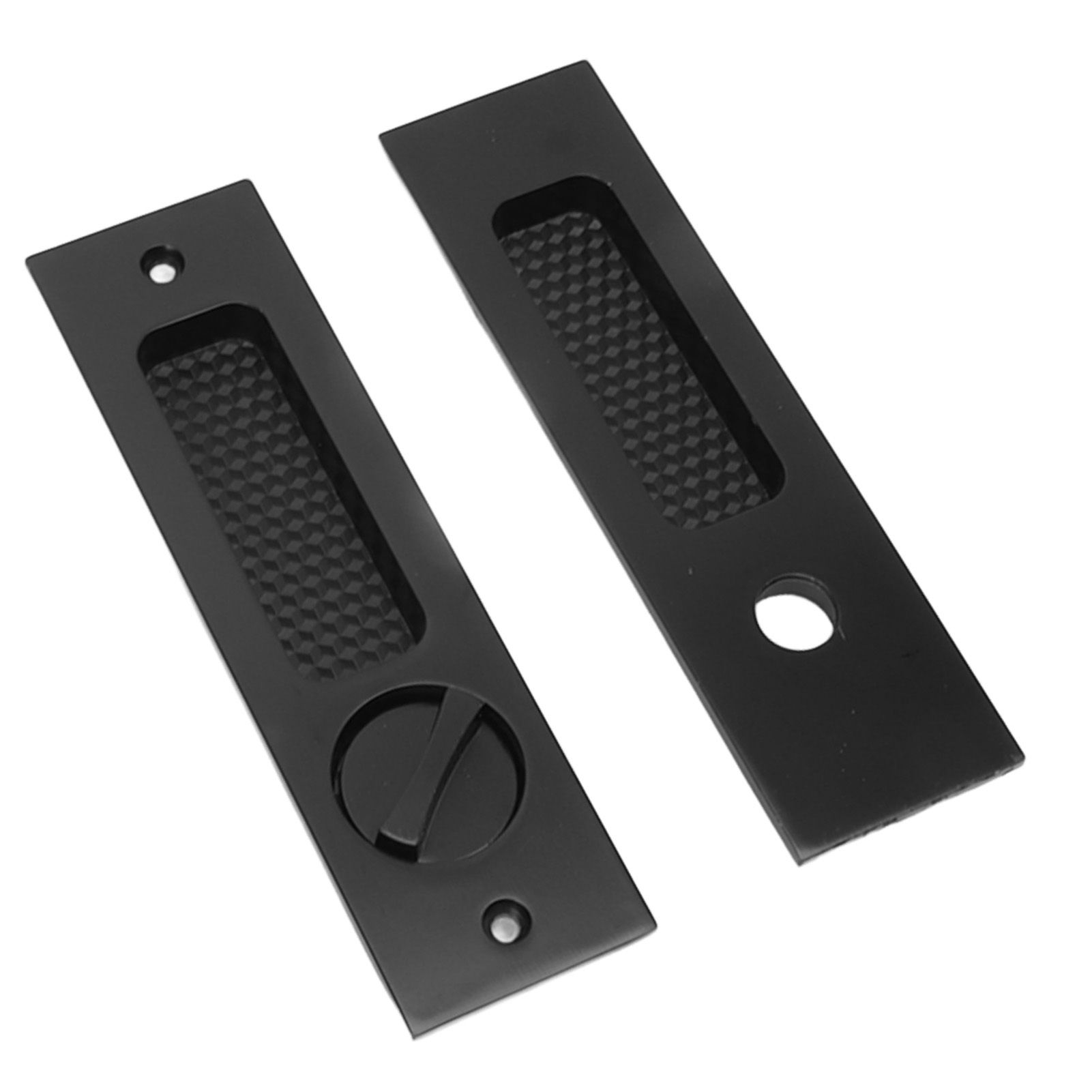 Sliding Door Mortise Lock with 2 Keys Zinc Alloy Invisible Recessed Handle Latch Pocket for Wood Furniture Hardware Black - Image 8
