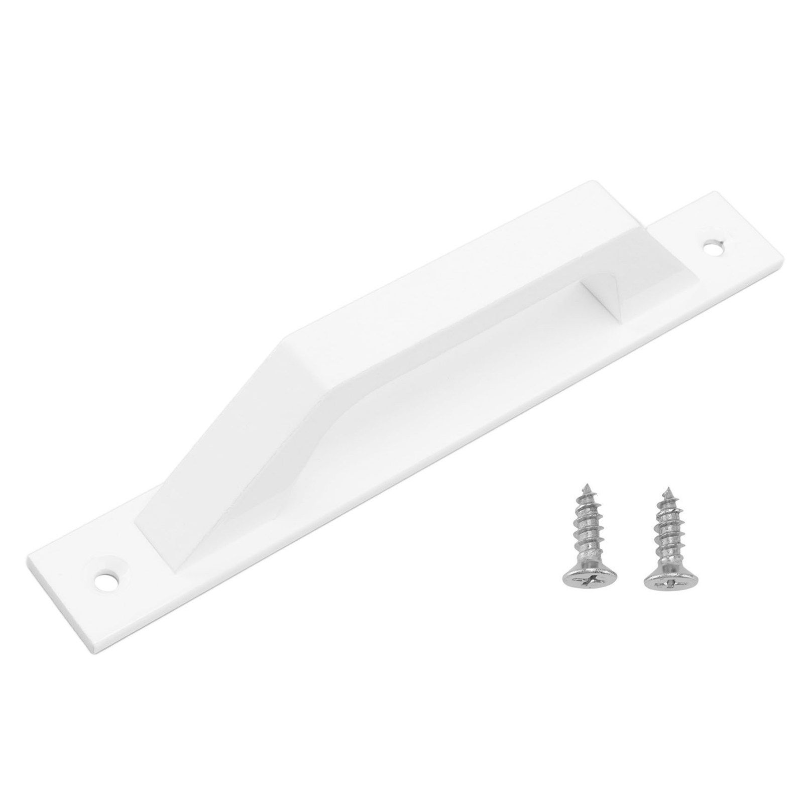 Sliding Door Handle Metal Electroplating Cabinet Barn Door Pull Handle with Mounting Screws White - Image 1