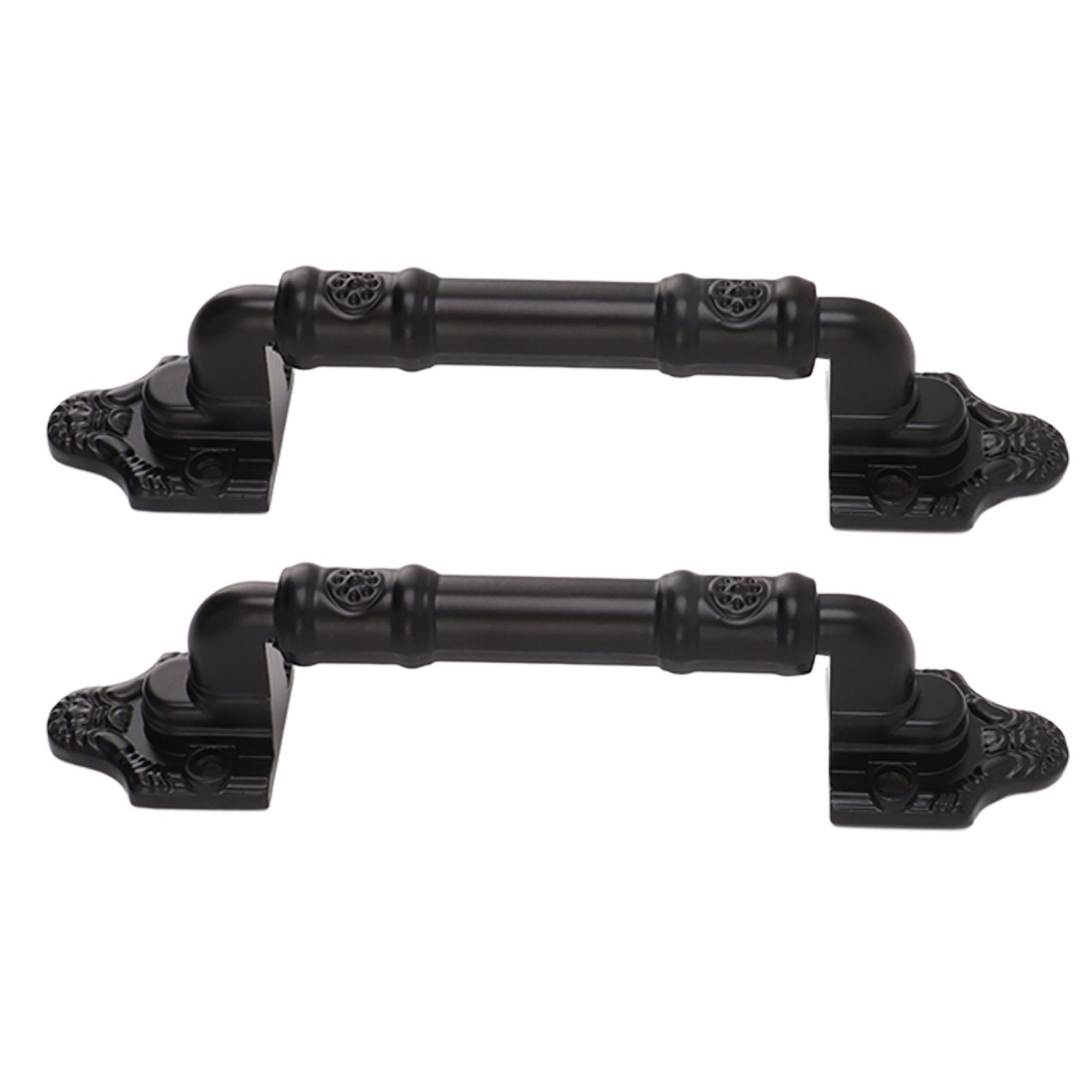 2PCS Door Handle Heavy Duty Smooth Surface Black Flexible Door Levers for Warehouse Door Sliding Door - Image 4