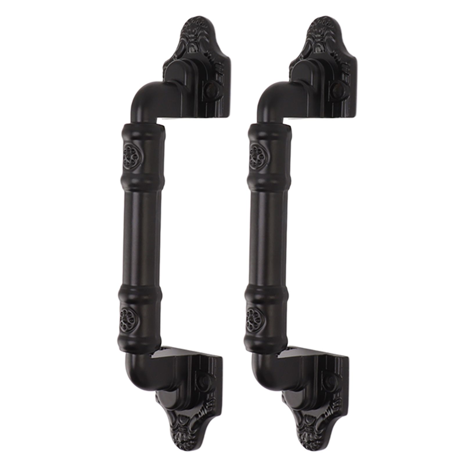2PCS Door Handle Heavy Duty Smooth Surface Black Flexible Door Levers for Warehouse Door Sliding Door - Image 5