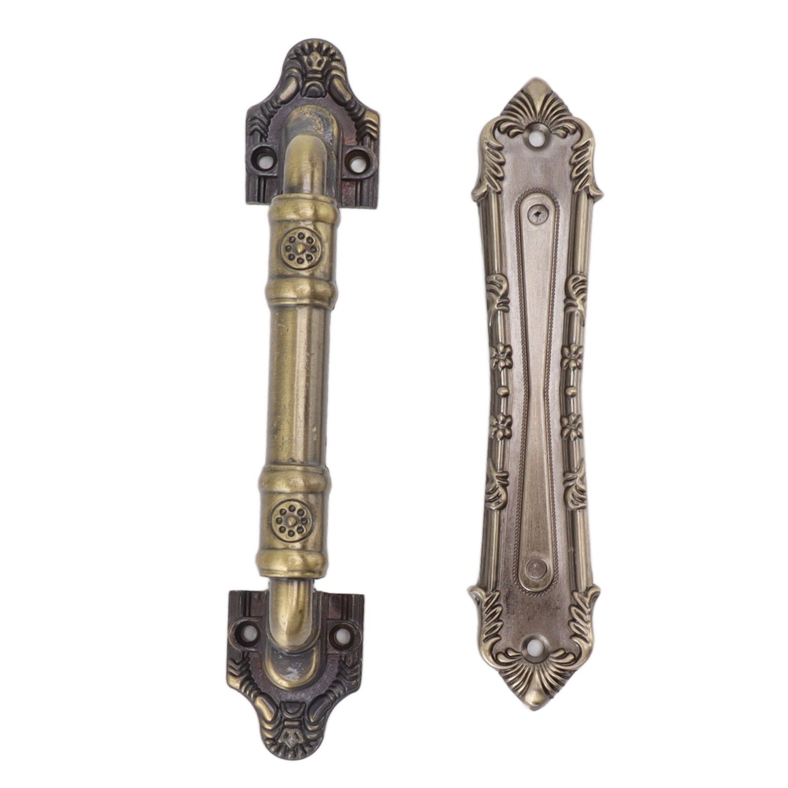 Pull Handle Bronze Exquisite Vintage Style Electroplated Gate Pull Sliding Door Handle - Image 3