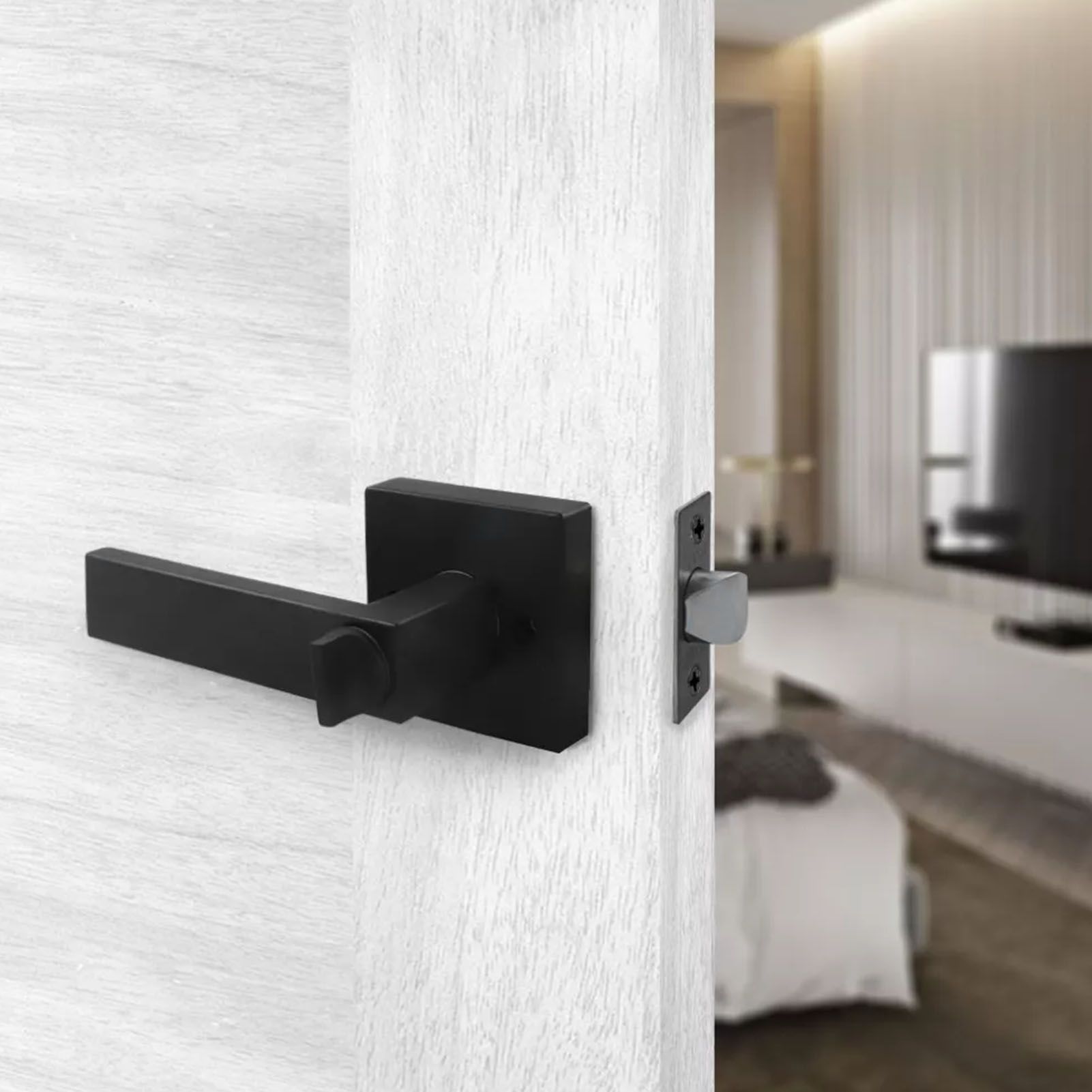 Door Handle Aluminum Alloy Rust Prevention Entry Lever Door Handle for Bathroom Bedroom - Image 6