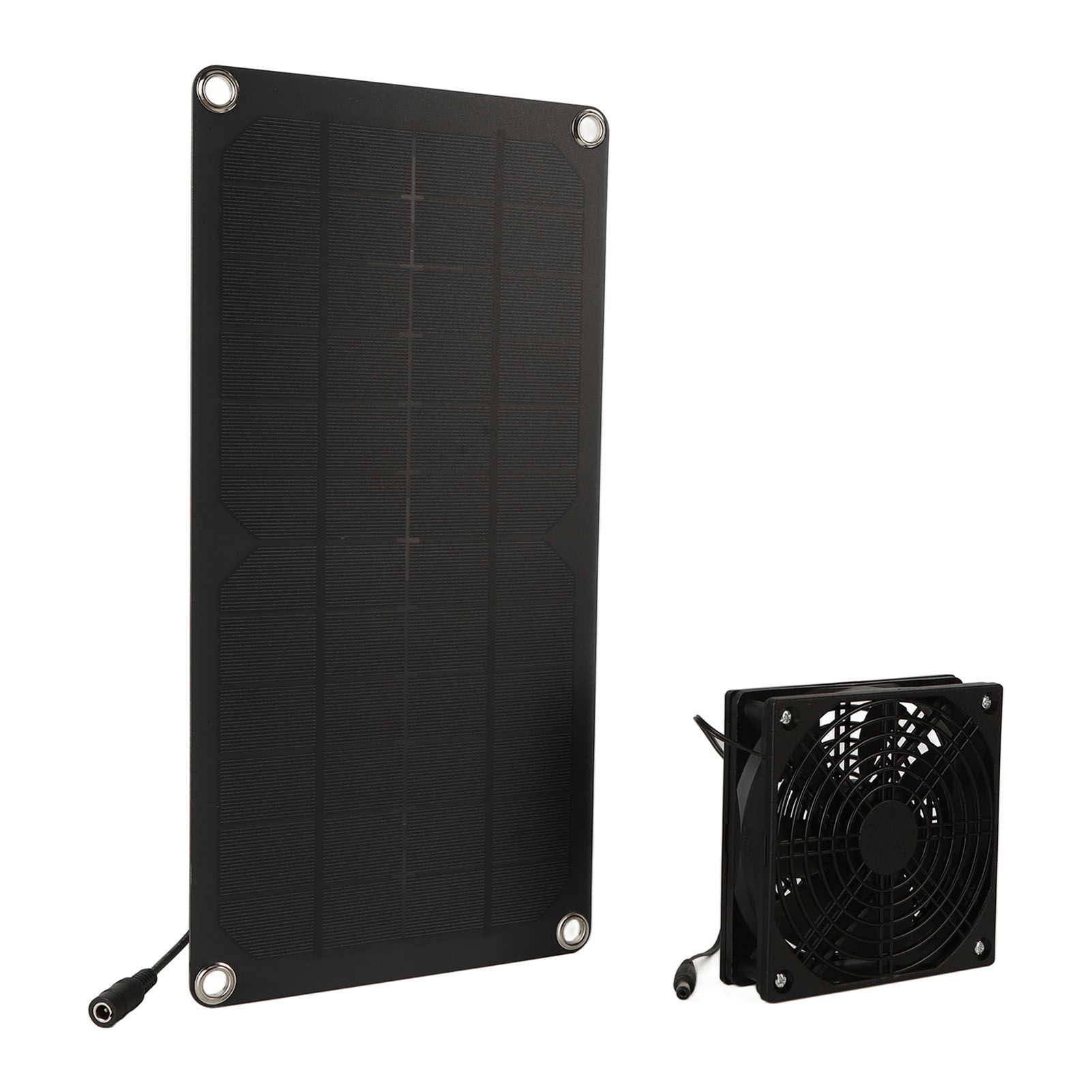 Solar Panel Fan Kit 20W Powered Mini Portable for Greenhouse Chicken Coop Pet House Window Exhaust - Image 3