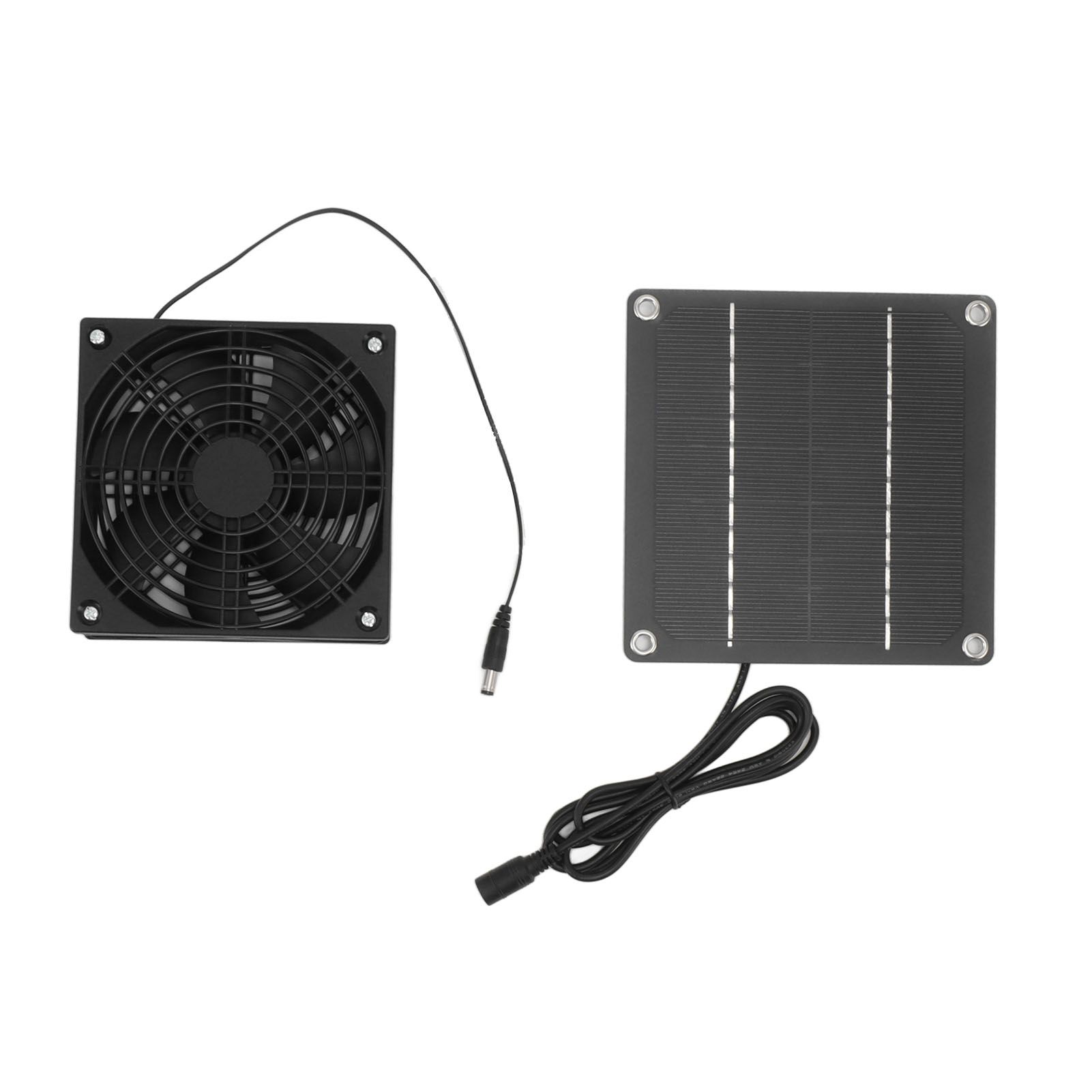 Solar Panel Fan Kit Monocrystalline Silicon 2200RPM Solar Exhaust Fan with Protective Cover for Greenhouse - Image 1