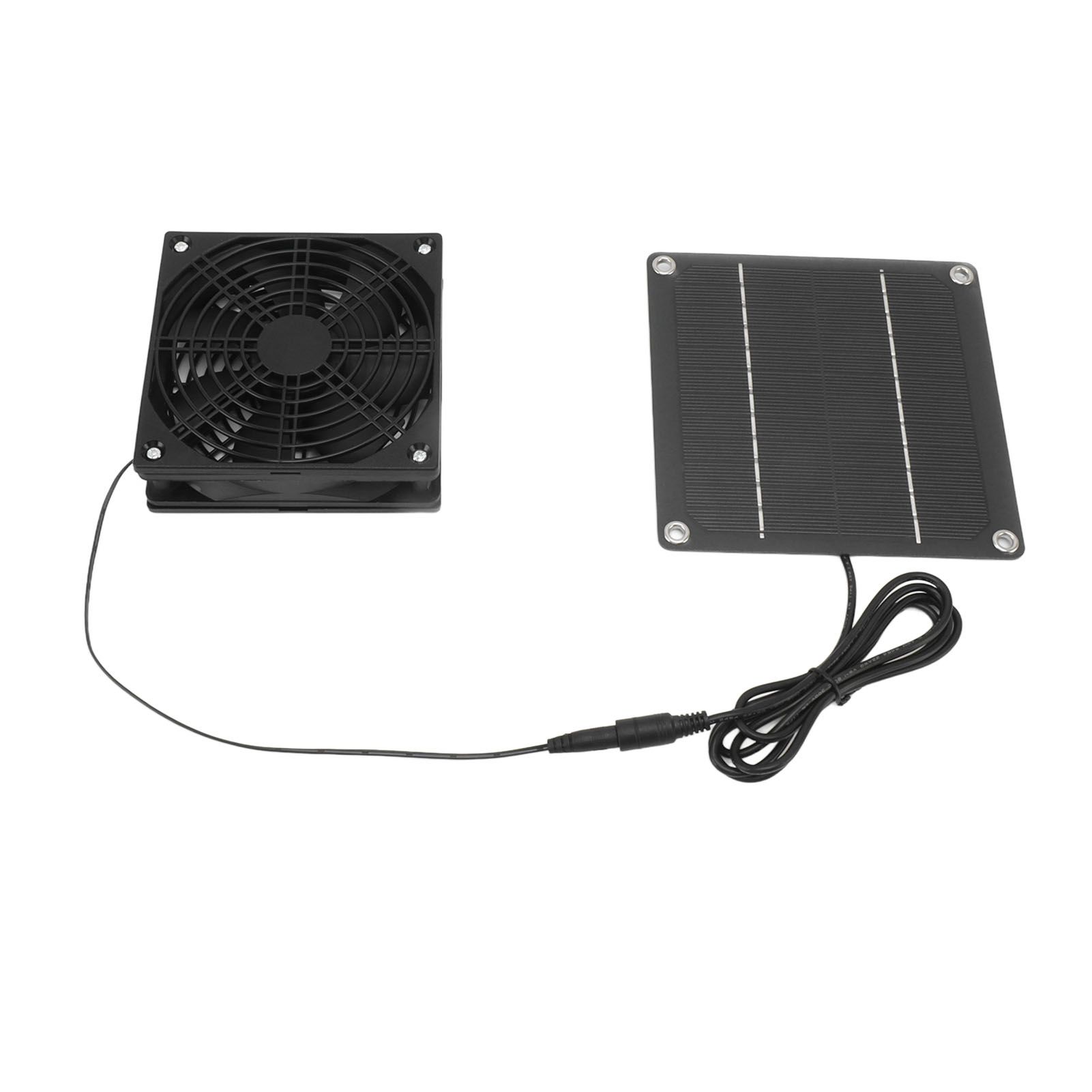 Solar Panel Fan Kit Monocrystalline Silicon 2200RPM Solar Exhaust Fan with Protective Cover for Greenhouse - Image 2