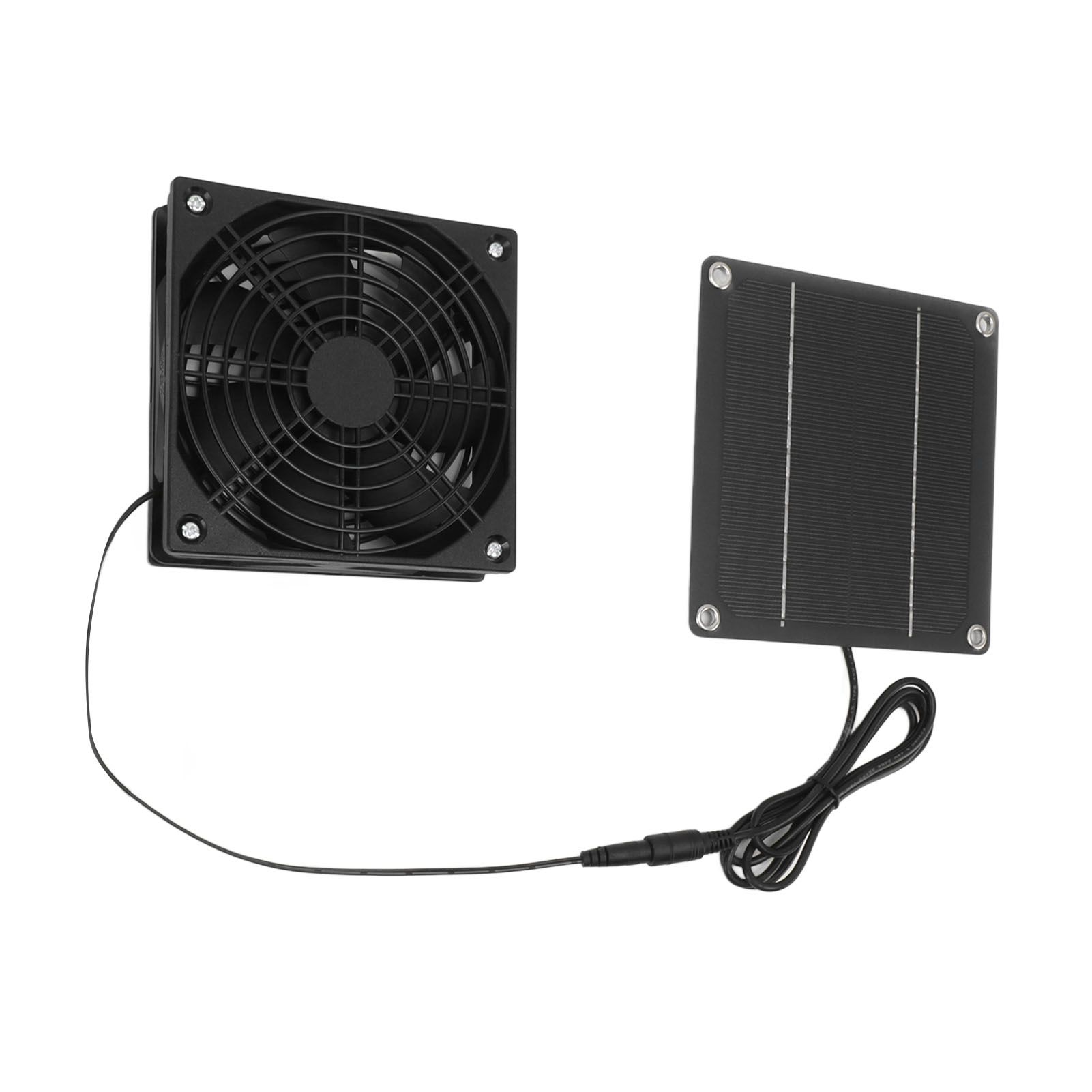 Solar Panel Fan Kit Monocrystalline Silicon 2200RPM Solar Exhaust Fan with Protective Cover for Greenhouse - Image 3