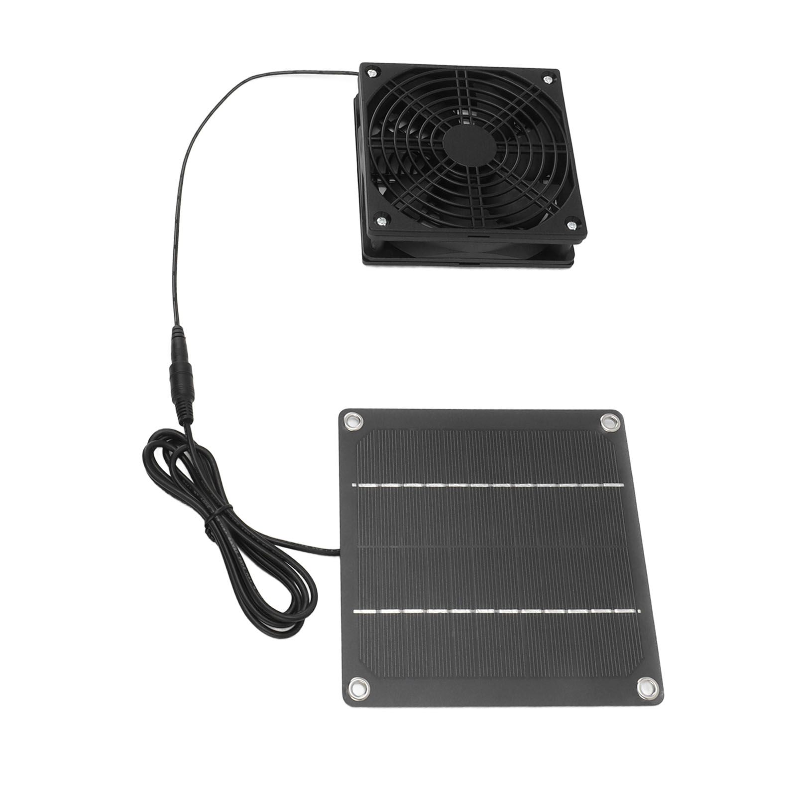 Solar Panel Fan Kit Monocrystalline Silicon 2200RPM Solar Exhaust Fan with Protective Cover for Greenhouse - Image 8