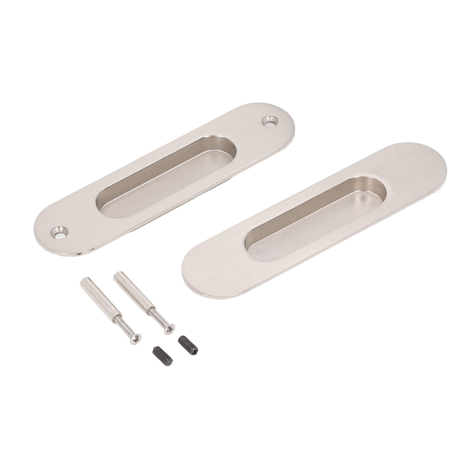 Sliding Door Handles Set Smoothing Surfaces Aluminum Alloy Closet Door Finger Flush Pull - Image 1