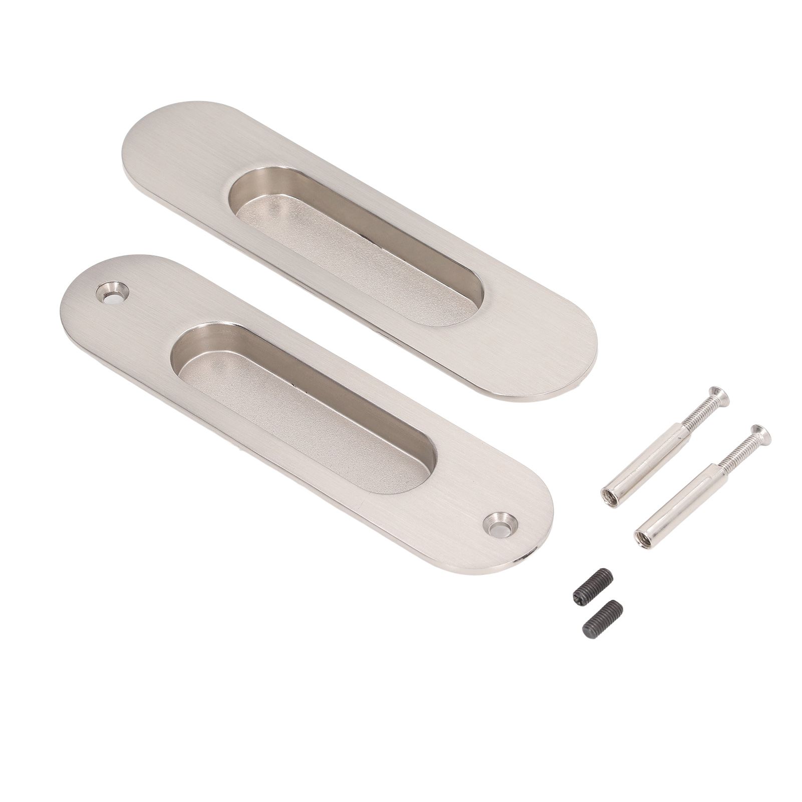 Sliding Door Handles Set Smoothing Surfaces Aluminum Alloy Closet Door Finger Flush Pull - Image 2