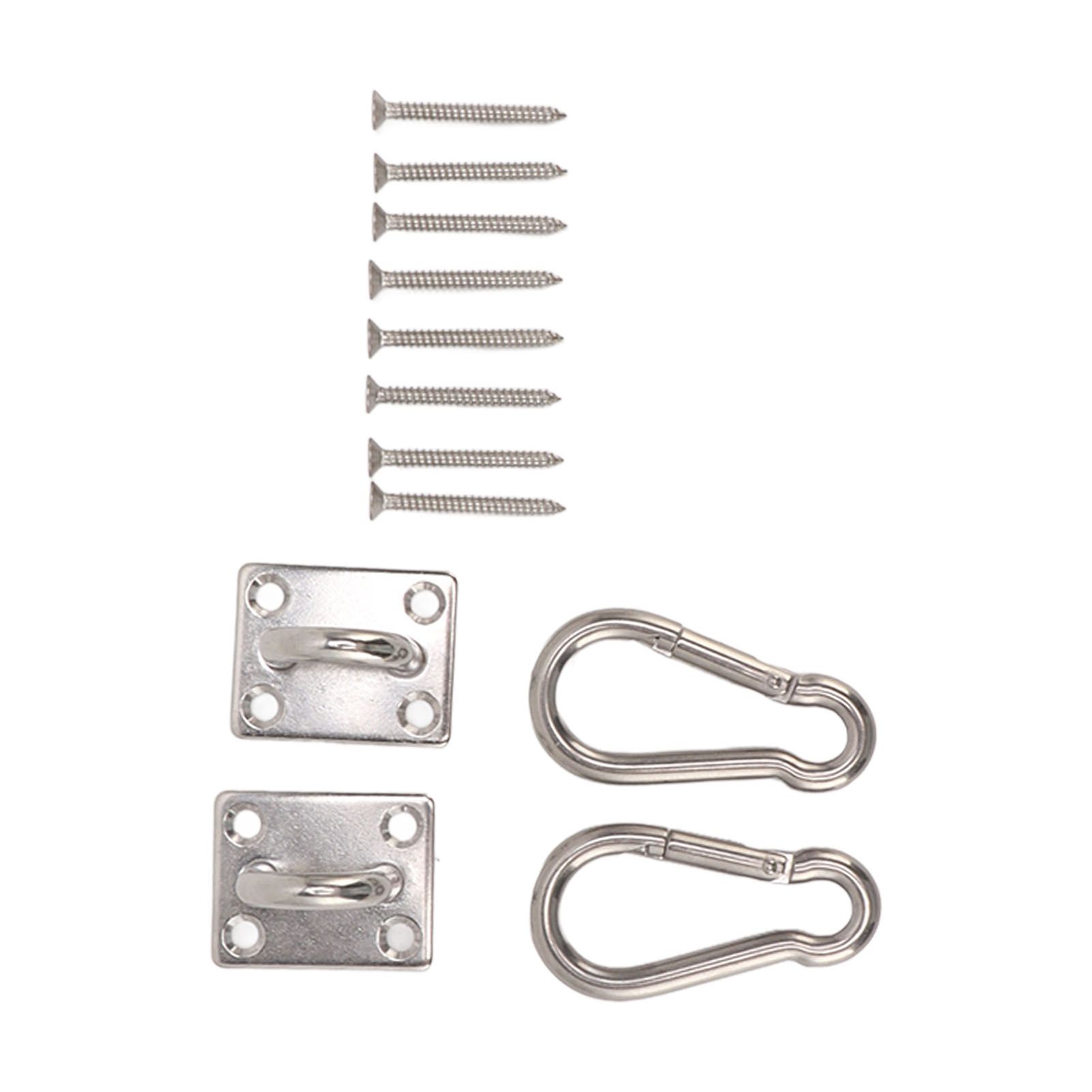 200kg Outdoor Swing Hook Set with Square Door Buckle Spring Hook 304 Stainless Steel Hammock Hook Set for Porch Yoga - Image 2