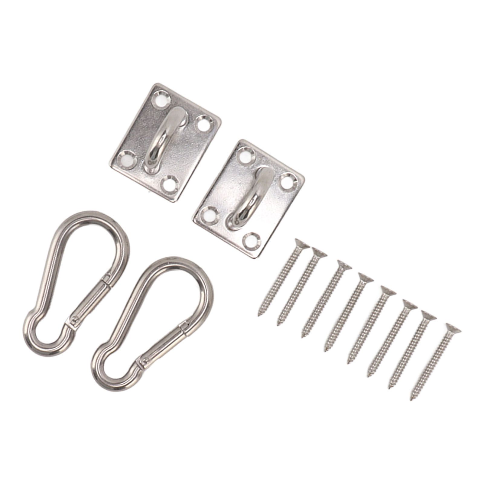 200kg Outdoor Swing Hook Set with Square Door Buckle Spring Hook 304 Stainless Steel Hammock Hook Set for Porch Yoga - Image 4