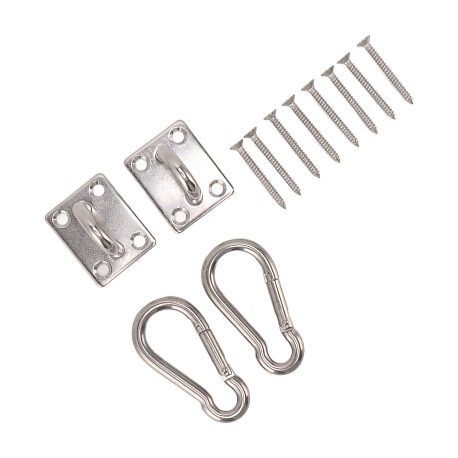 200kg Outdoor Swing Hook Set with Square Door Buckle Spring Hook 304 Stainless Steel Hammock Hook Set for Porch Yoga - Image 5