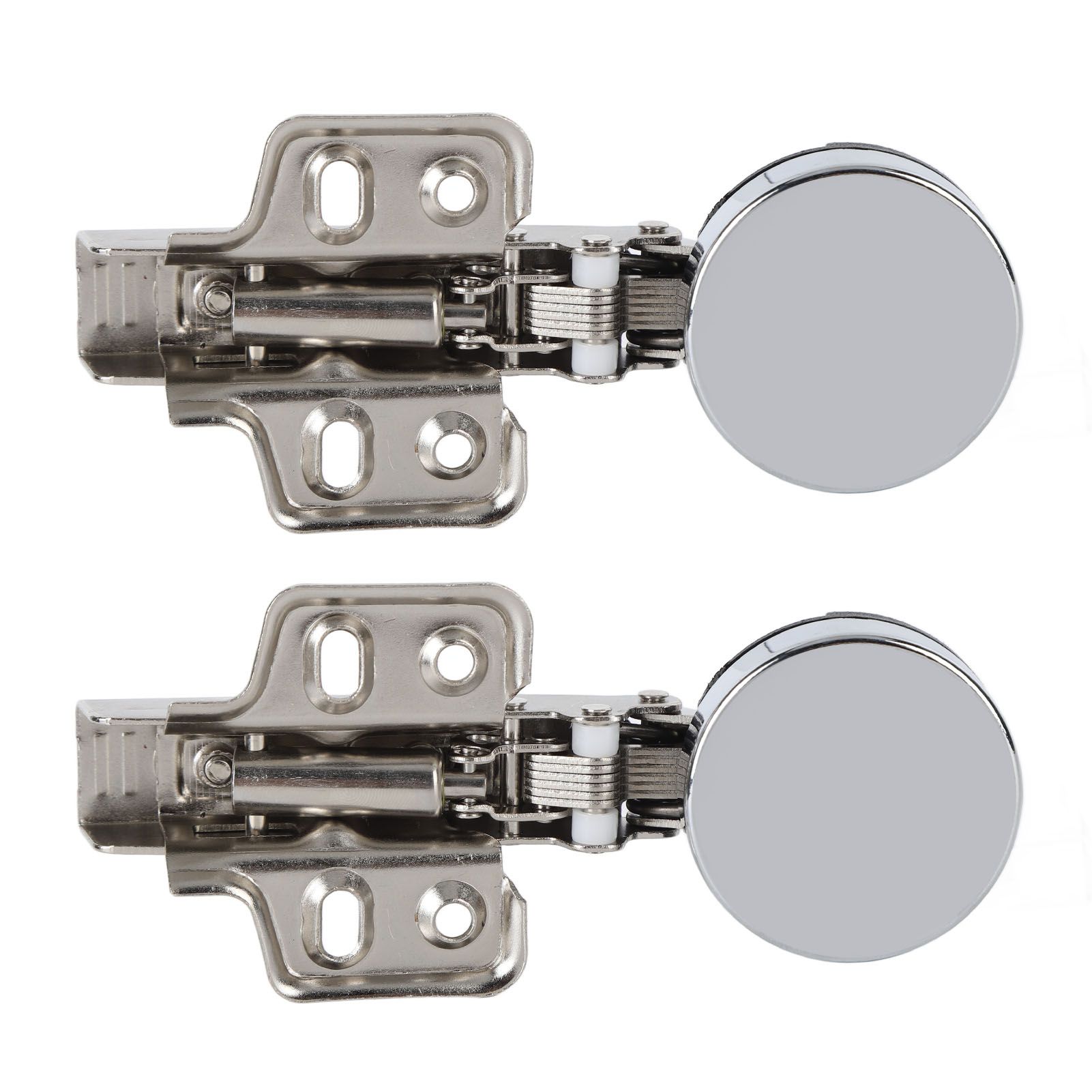 2Set Stainless Steel 201 Cabinet Glass Door Hinge 35 Cup Glass Door Damping Buffer Hinge Straight ArmFull Overlay 18mm - Image 7