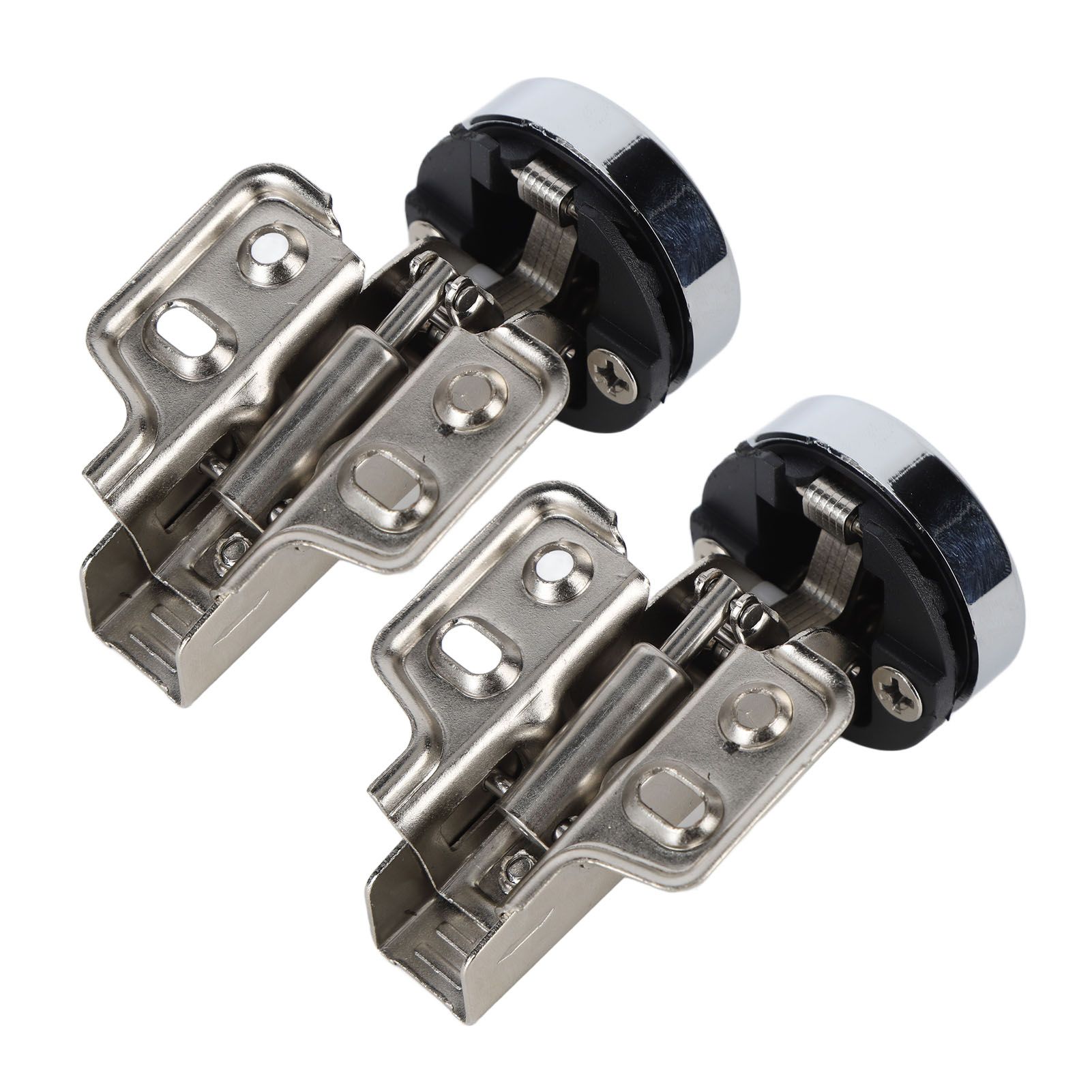2Set Stainless Steel 201 Cabinet Glass Door Hinge 35 Cup Glass Door Damping Buffer Hinge Large Bend Insert - Image 2