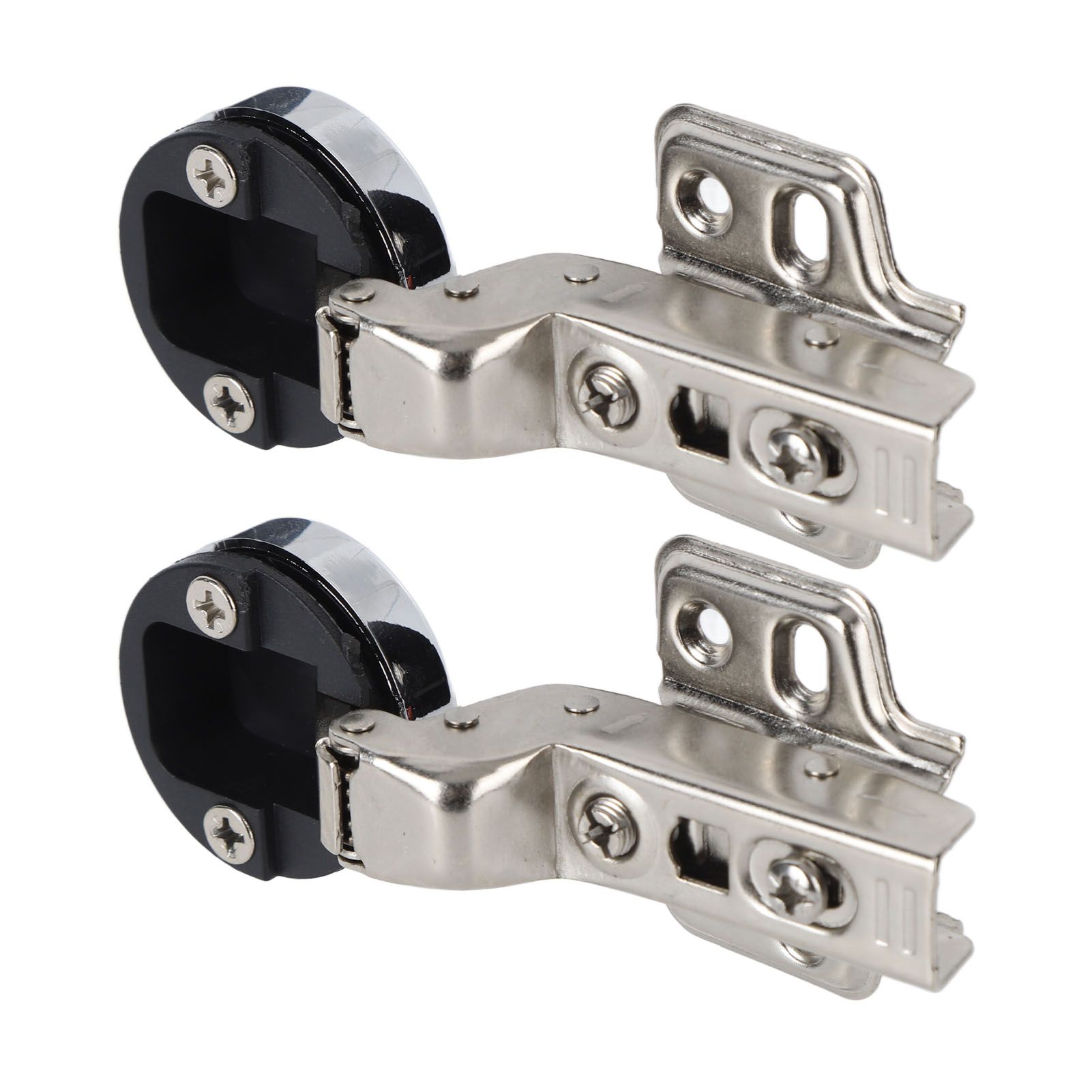 2Set Stainless Steel 201 Cabinet Glass Door Hinge 35 Cup Glass Door Damping Buffer Hinge Large Bend Insert - Image 5