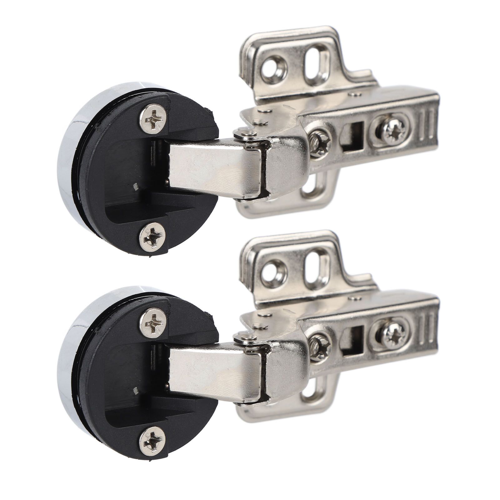2Set Stainless Steel 201 Cabinet Glass Door Hinge 35 Cup Glass Door Damping Buffer Hinge Large Bend Insert - Image 6
