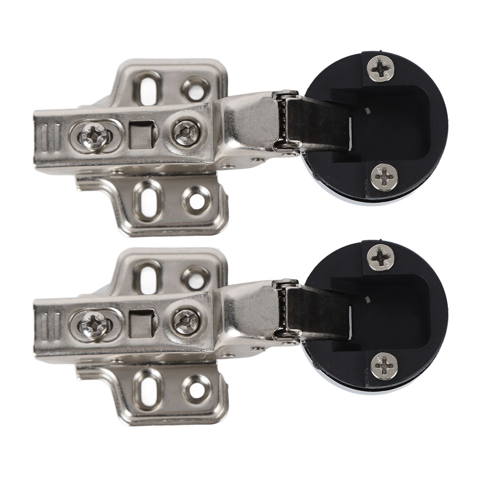 2Set Stainless Steel 201 Cabinet Glass Door Hinge 35 Cup Glass Door Damping Buffer Hinge Large Bend Insert - Image 7