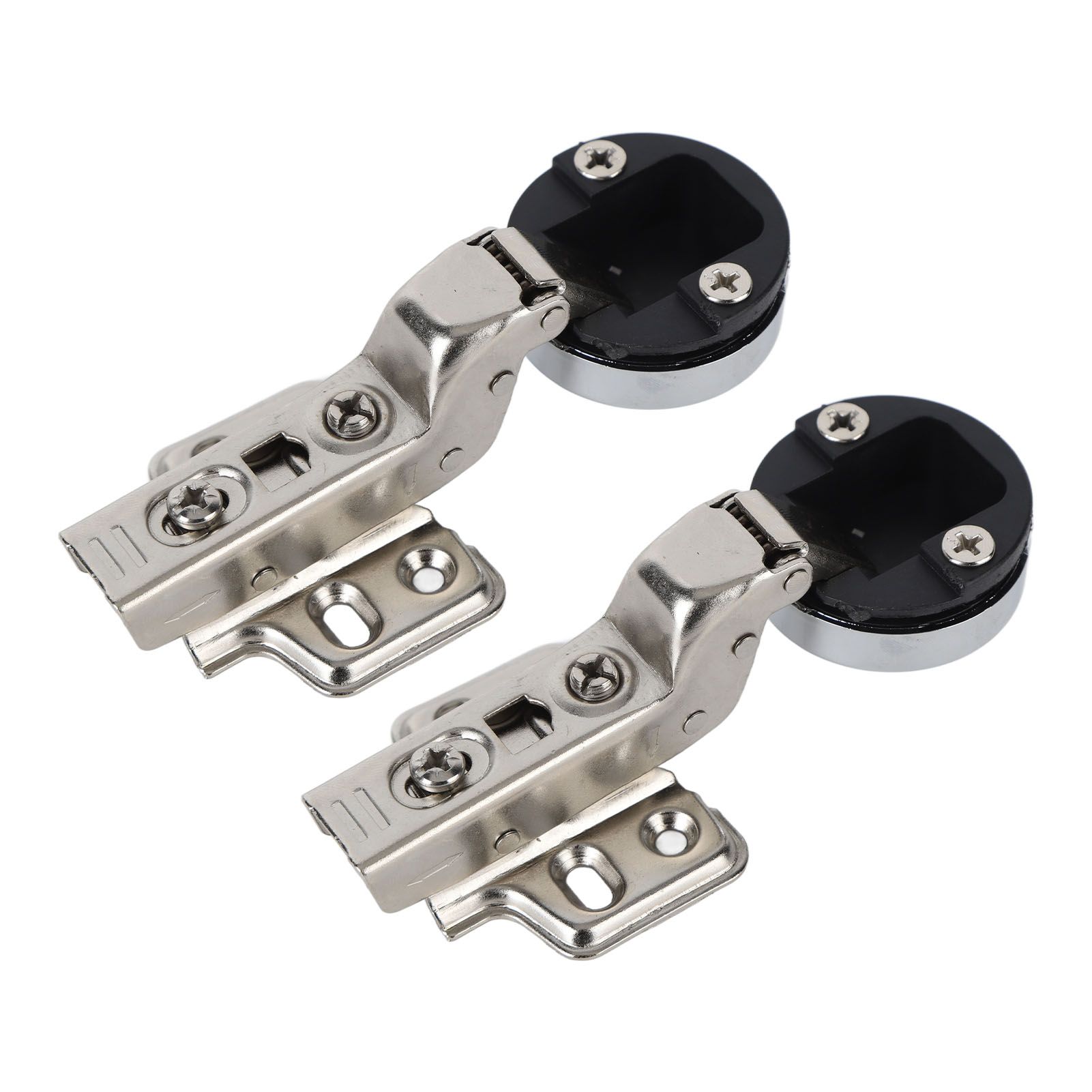 2Set Stainless Steel 201 Cabinet Glass Door Hinge 35 Cup Glass Door Damping Buffer Hinge Large Bend Insert - Image 8