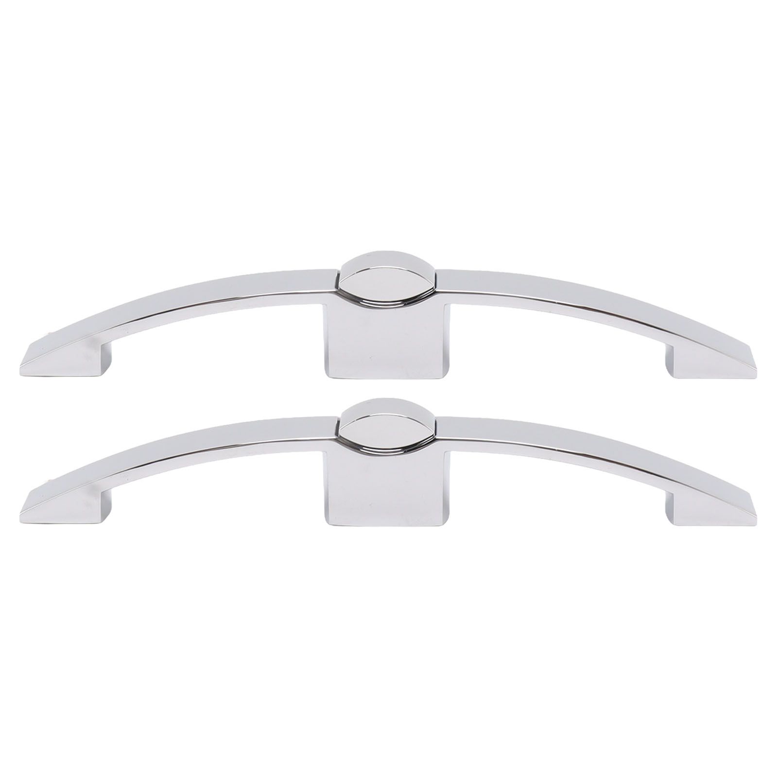 2 Set Push Button Latch Cabinet Lock Cupboard Knob Latch Lock With Handle For RV Motorhome Boat 160mm Hole Spacing (chrome) - Image 2