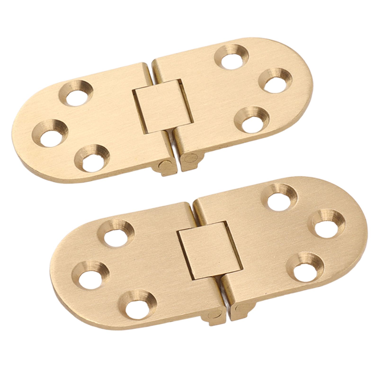 2 Sets Folding Flip Top Hinge Rustproof Round Edge 180 Degree Brass Flap Hinge with Screws for Folding Table Sewing Machine 2.0mm/0.08in - Image 2