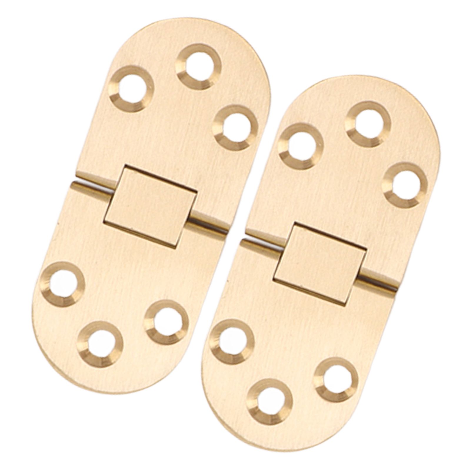 2 Sets Folding Flip Top Hinge Rustproof Round Edge 180 Degree Brass Flap Hinge with Screws for Folding Table Sewing Machine 2.0mm/0.08in - Image 6